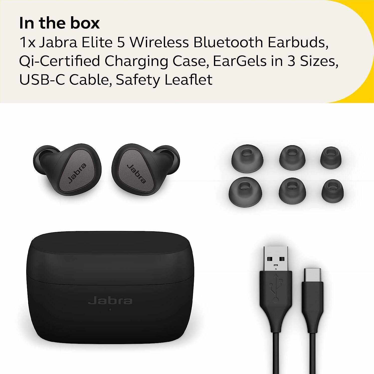 Jabra Elite 10 True Wireless Earbuds – Advanced Active Noise Cancelling Earbuds with Next-Level Dolby Atmos Surround Sound –All-Day Comfort, Multipoint Bluetooth, Wireless Charging – Cream