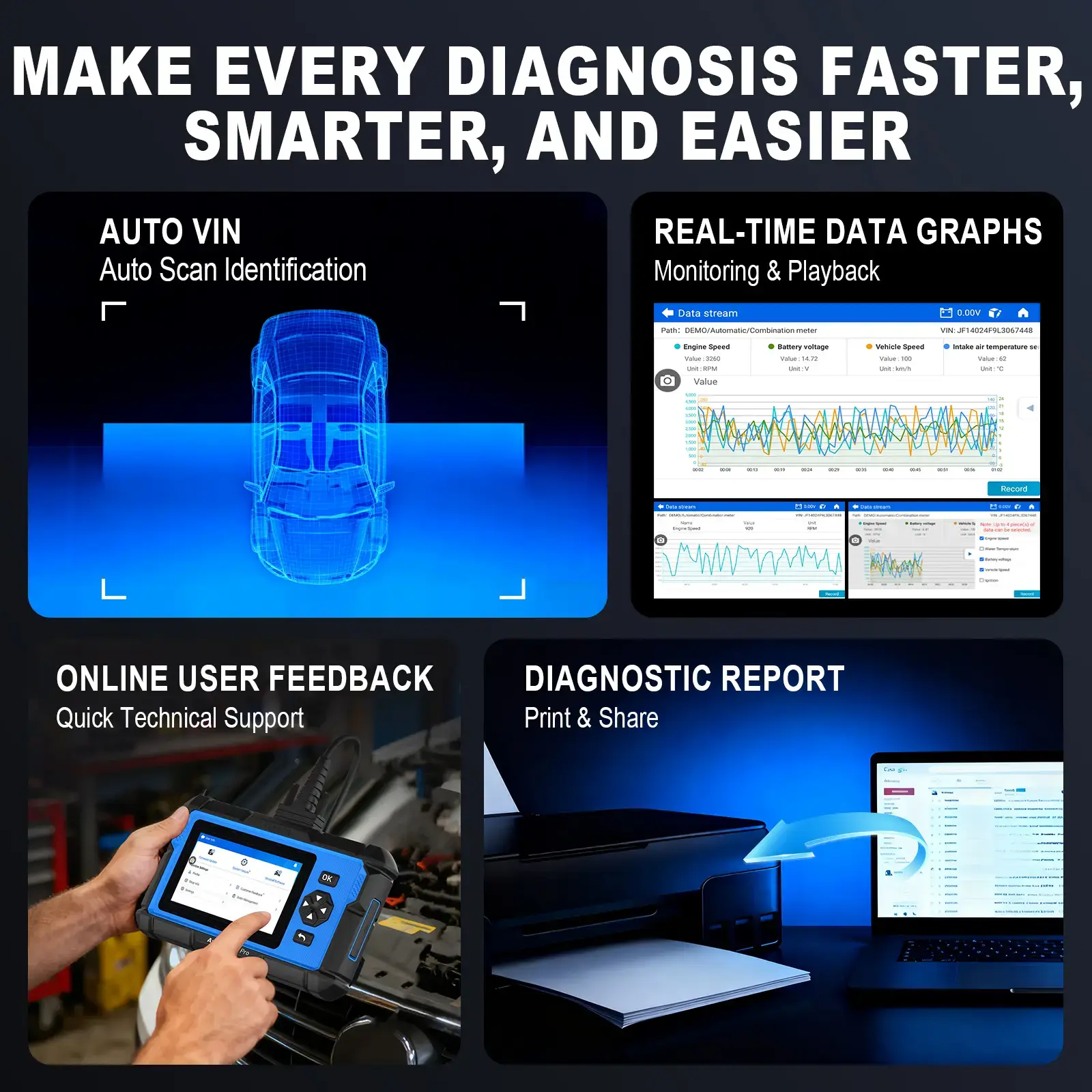 2026 600Pro full-system diagnostic scan tool, equipped with 9 maintenance functions, supports Android and iOS systems, upgraded version of AD600S/AD500, lifetime free upgrades