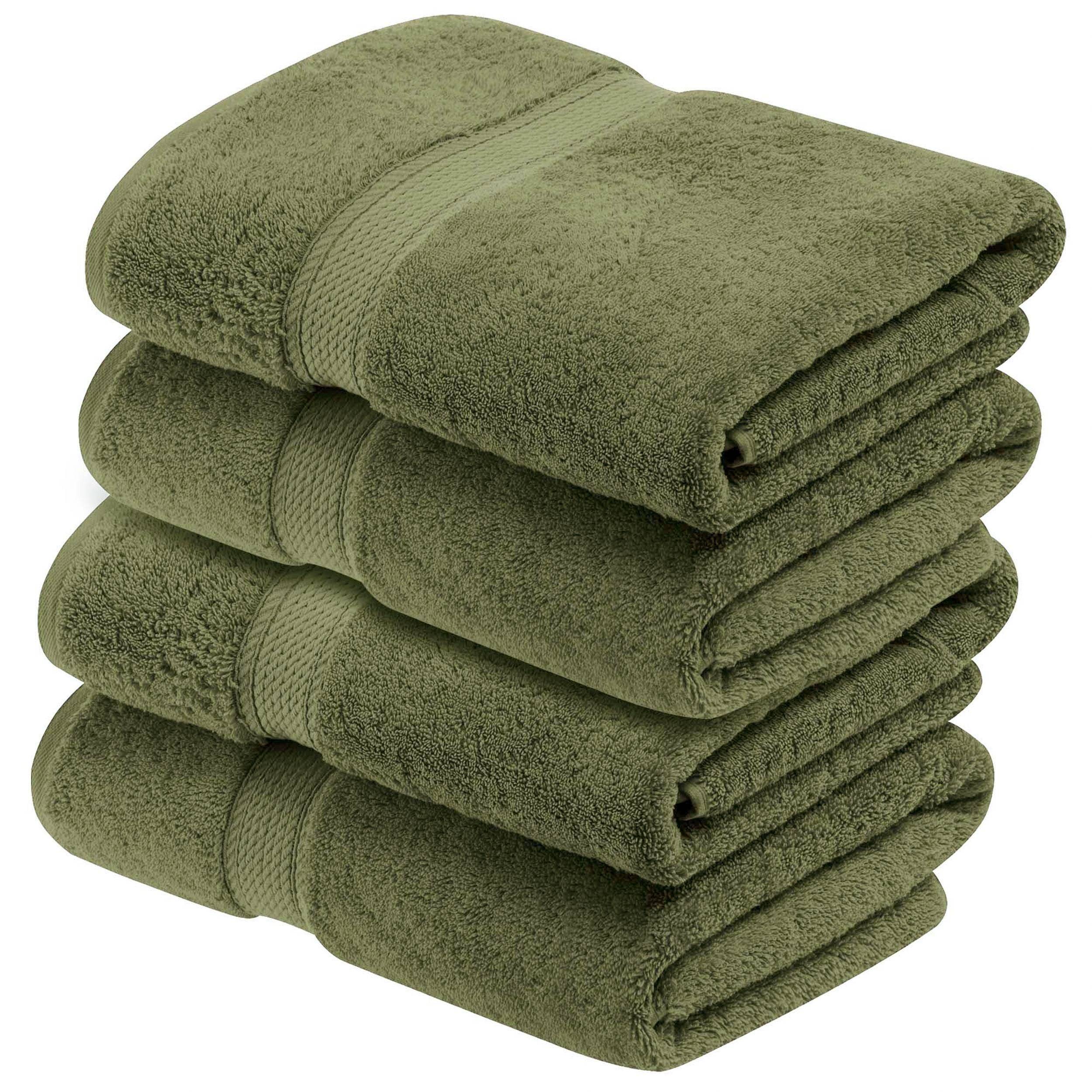 Superior Egyptian Cotton Pile Heavyweight Bath Towel Set of 4