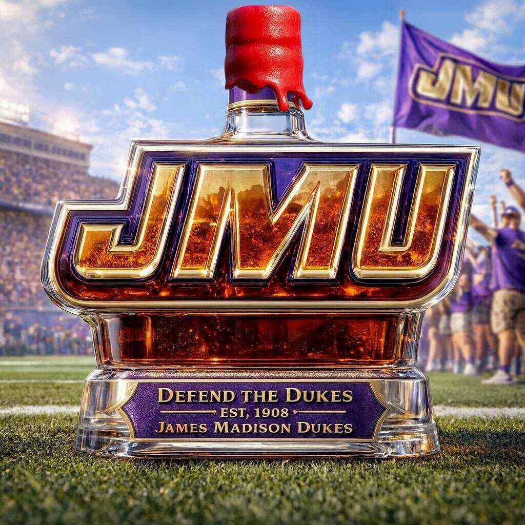 JMU DUKES Limited Edition Whiskey Bottle