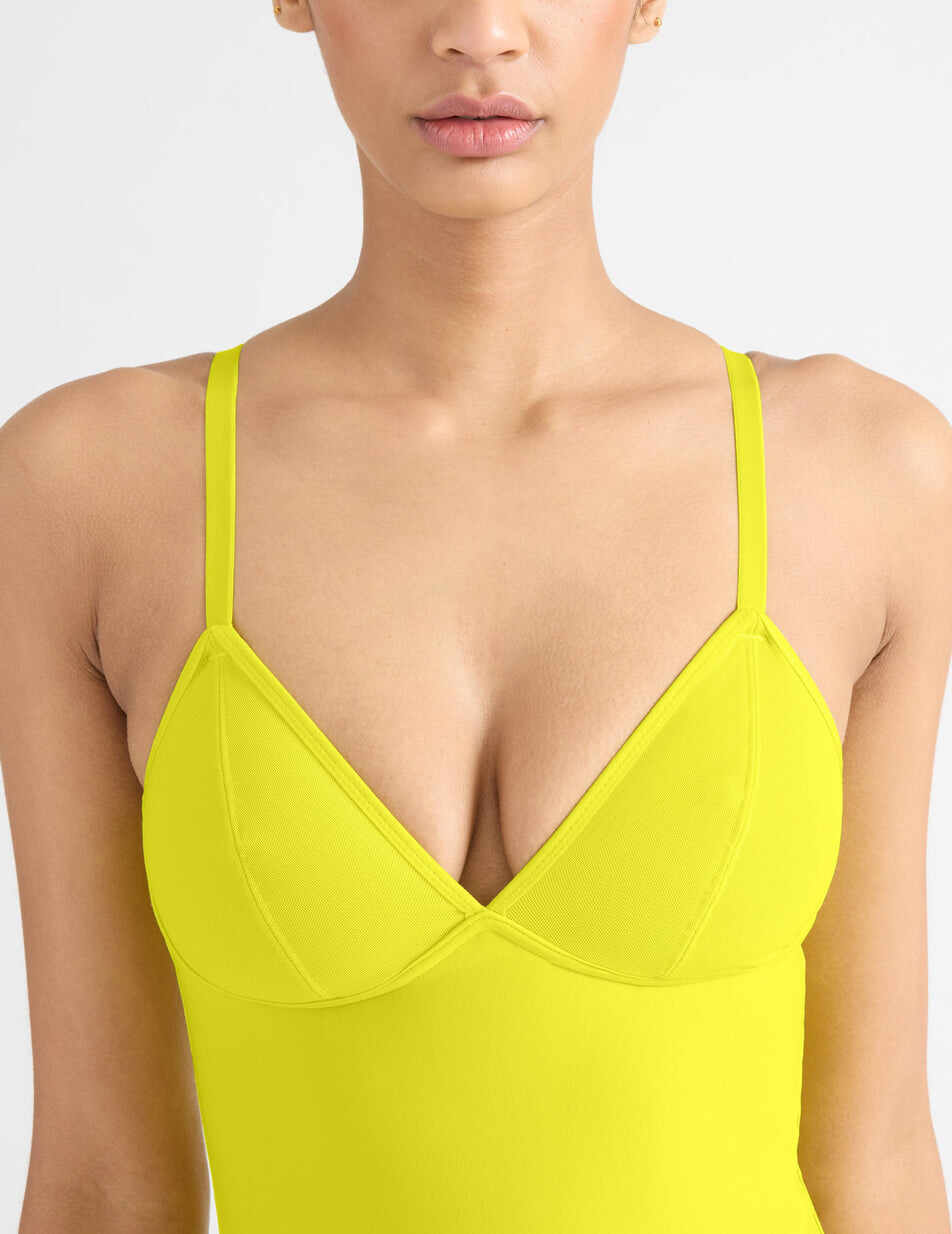 Mesh Deep V Bodysuit
