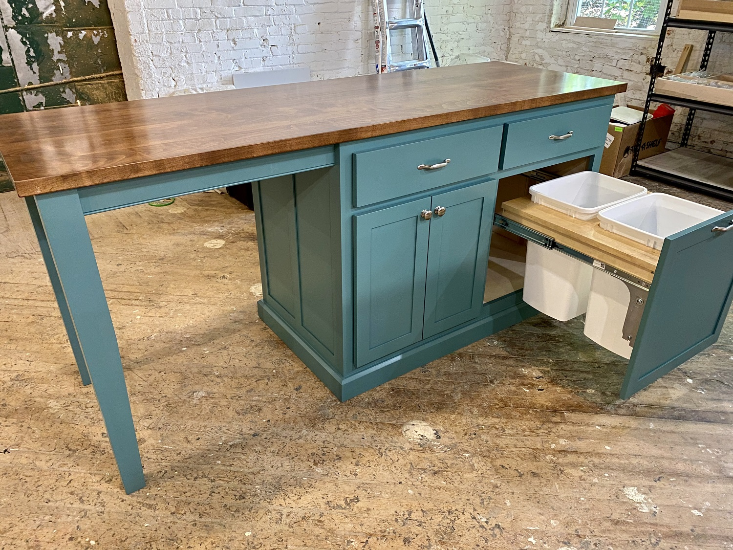 Kitchen Island with End Seating Area