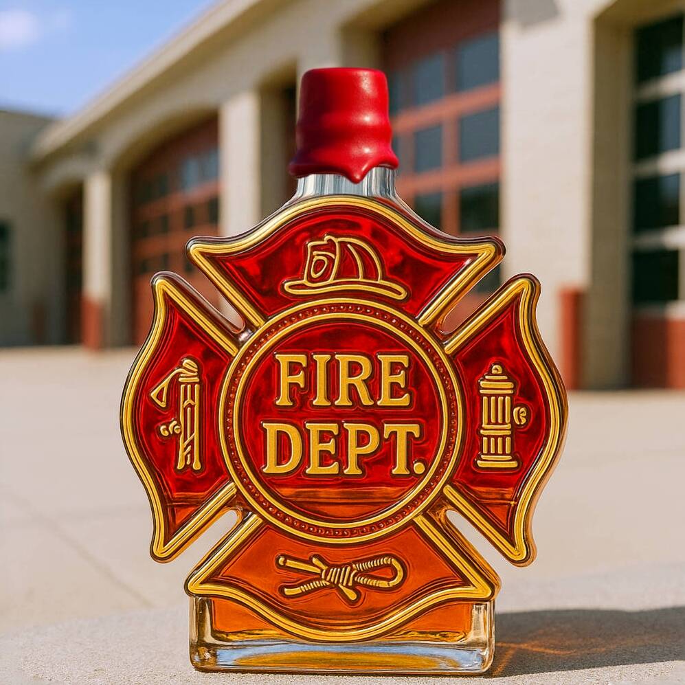 Firefighter’s Maltese Cross Whiskey Bottle