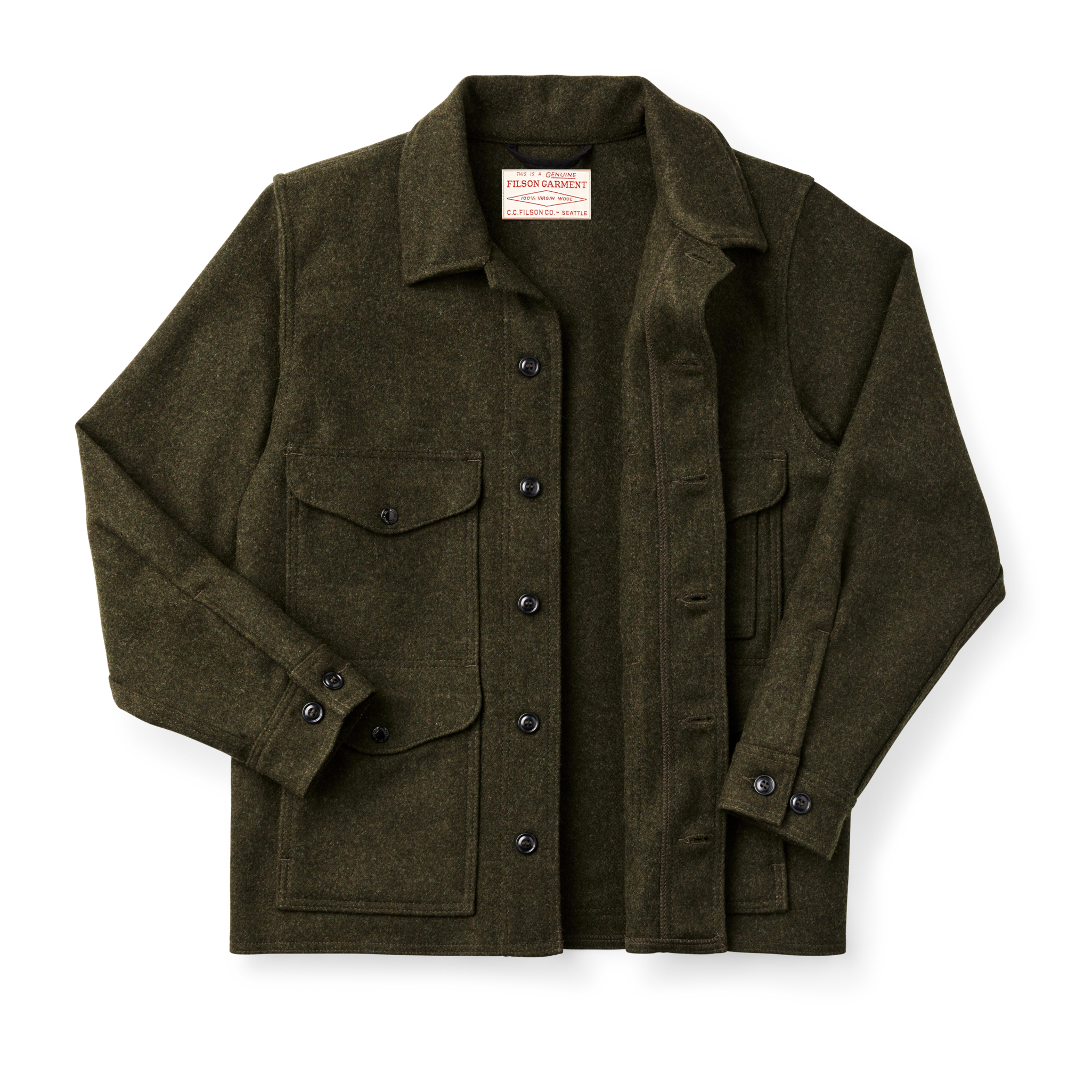 Mackinaw Wool Cruiser Jacket - Forest Green