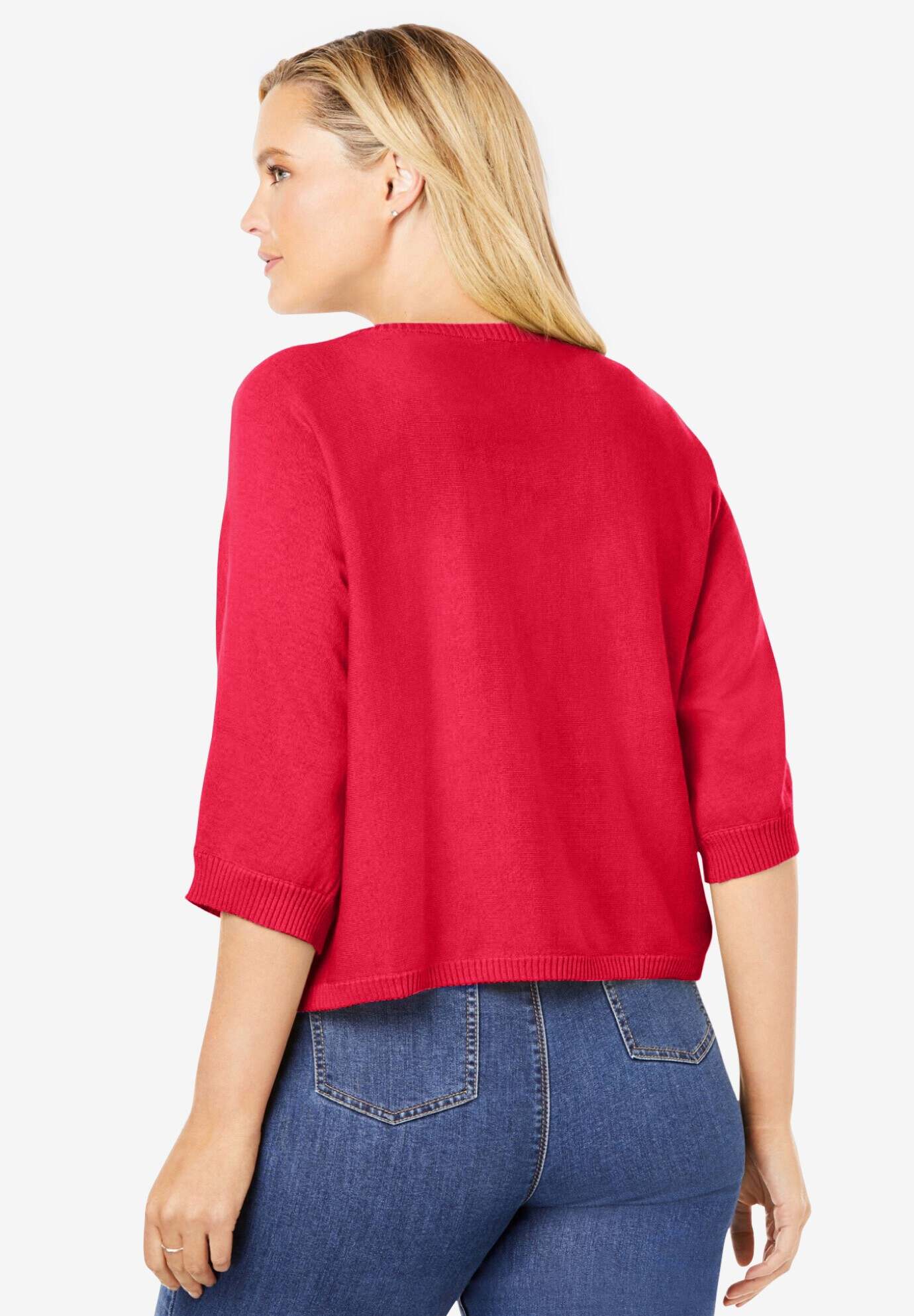 Rib Trim Cardigan Shrug