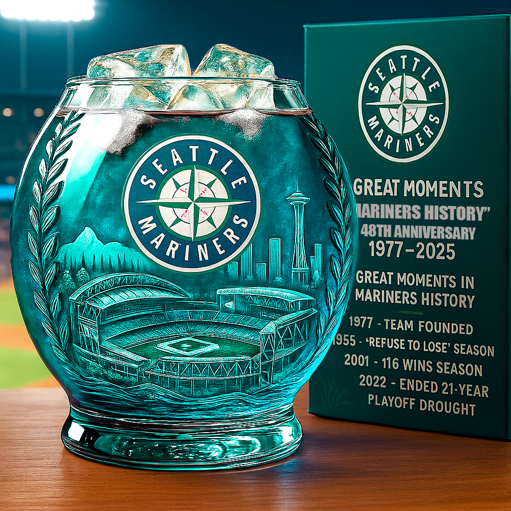 Seattle Mariners 48th Anniversary Whiskey Glass