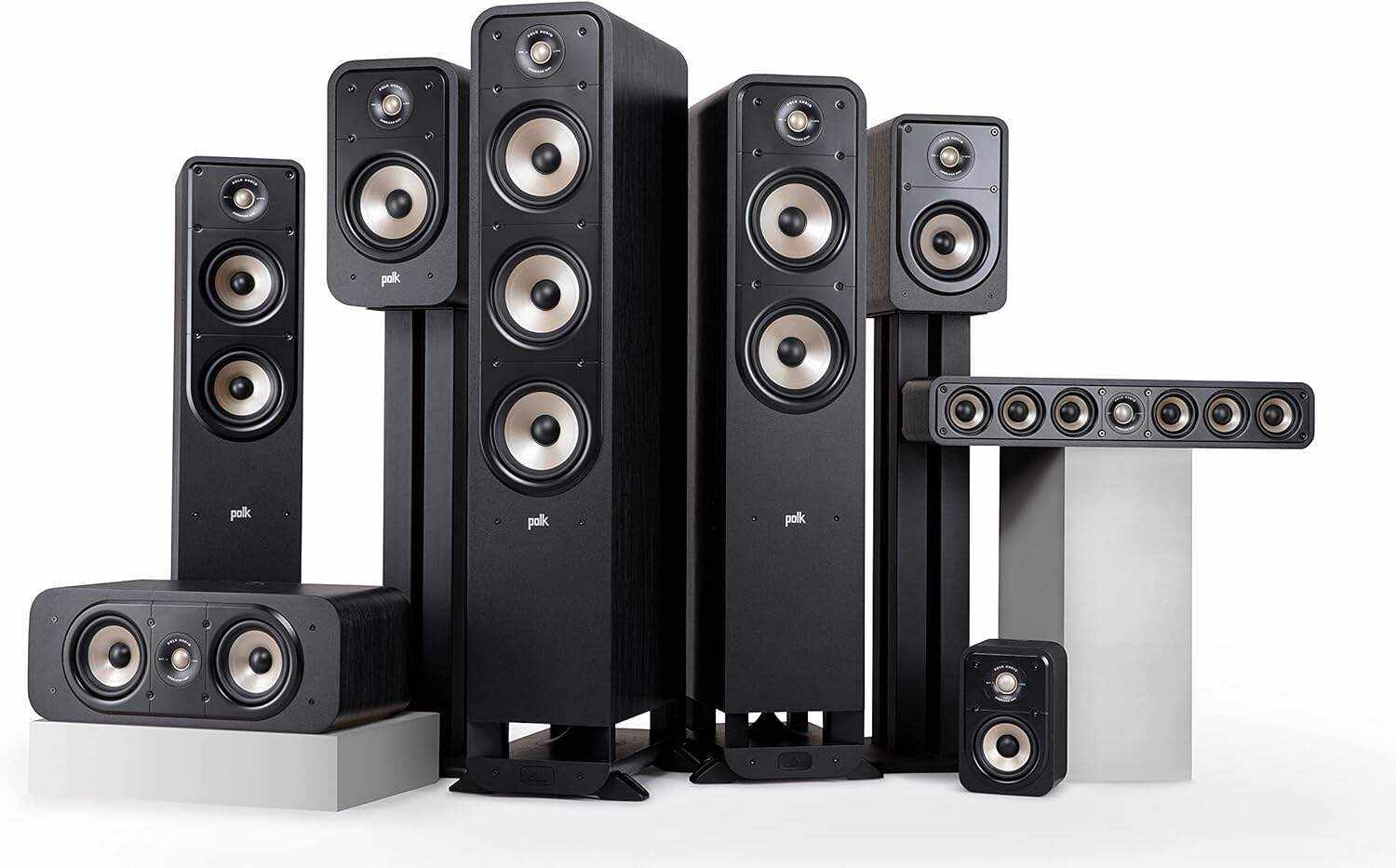 Polk Audio Signature Elite ES20 Bookshelf Speaker - Hi-Res Audio Certified,Dolby Atmos & DTS:X Compatible, 1