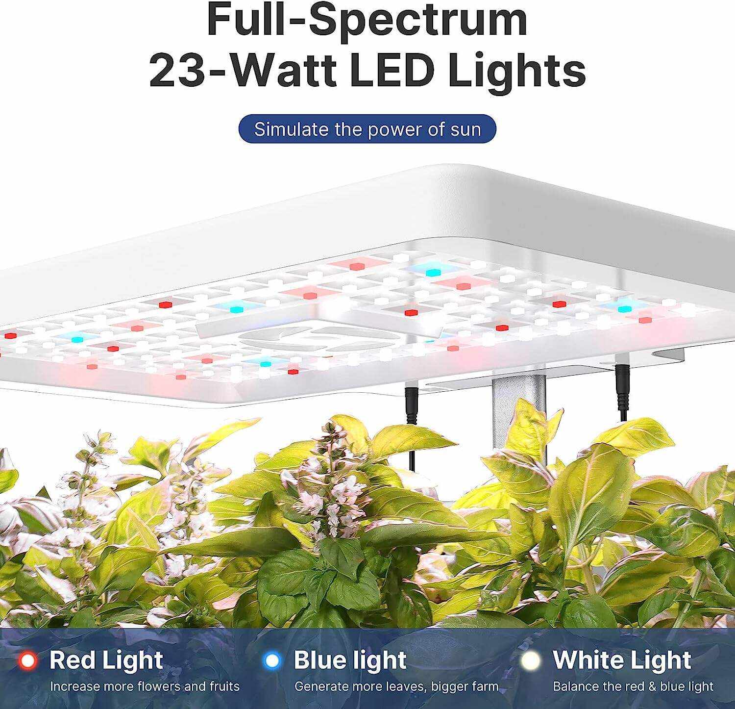 Hydroponics Growing System 12Pods, Indoor Garden with LED Grow Light