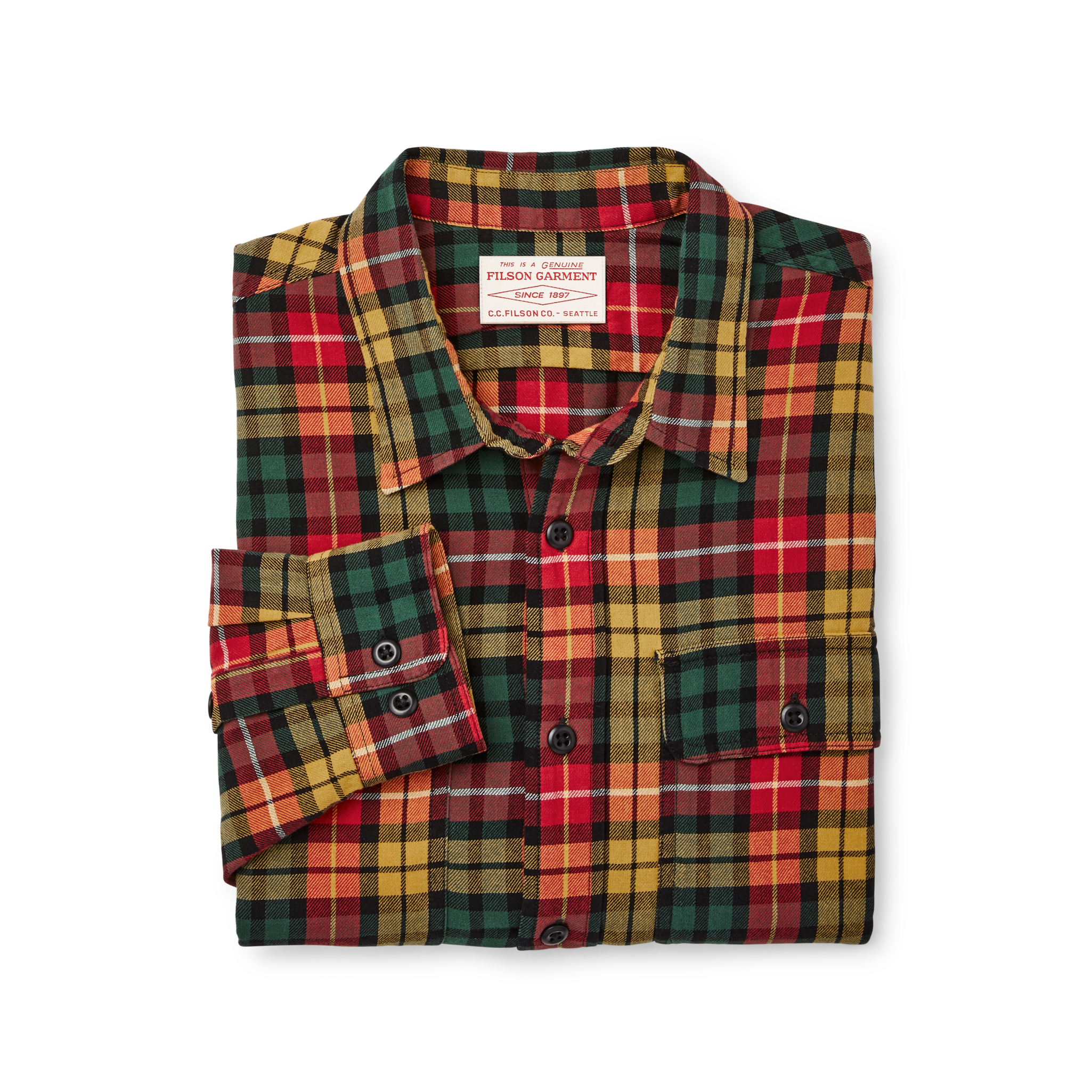 Scout Shirt - Spruce / Gold Plaid