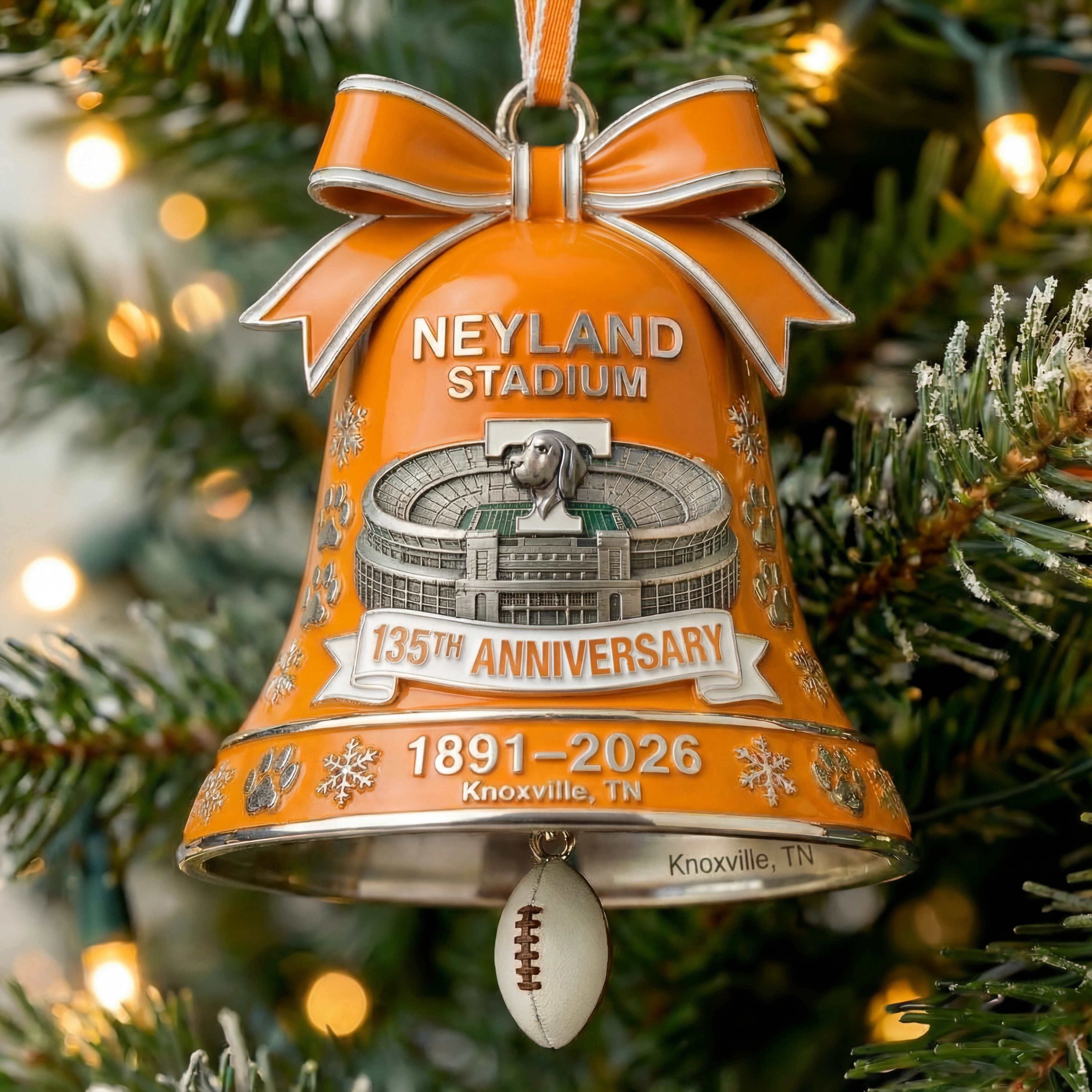 Tennessee Neyland Stadium 135th Anniversary Bell Ornament
