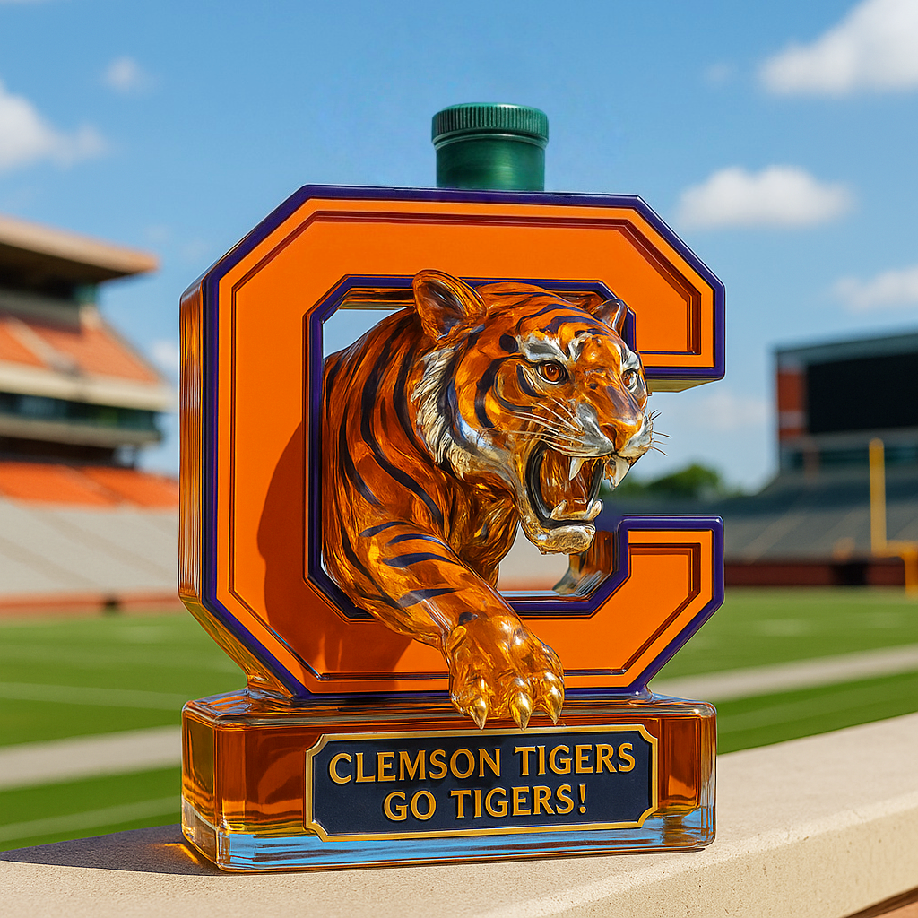 Clemson Tigers Limited Edition Whiskey Bottle