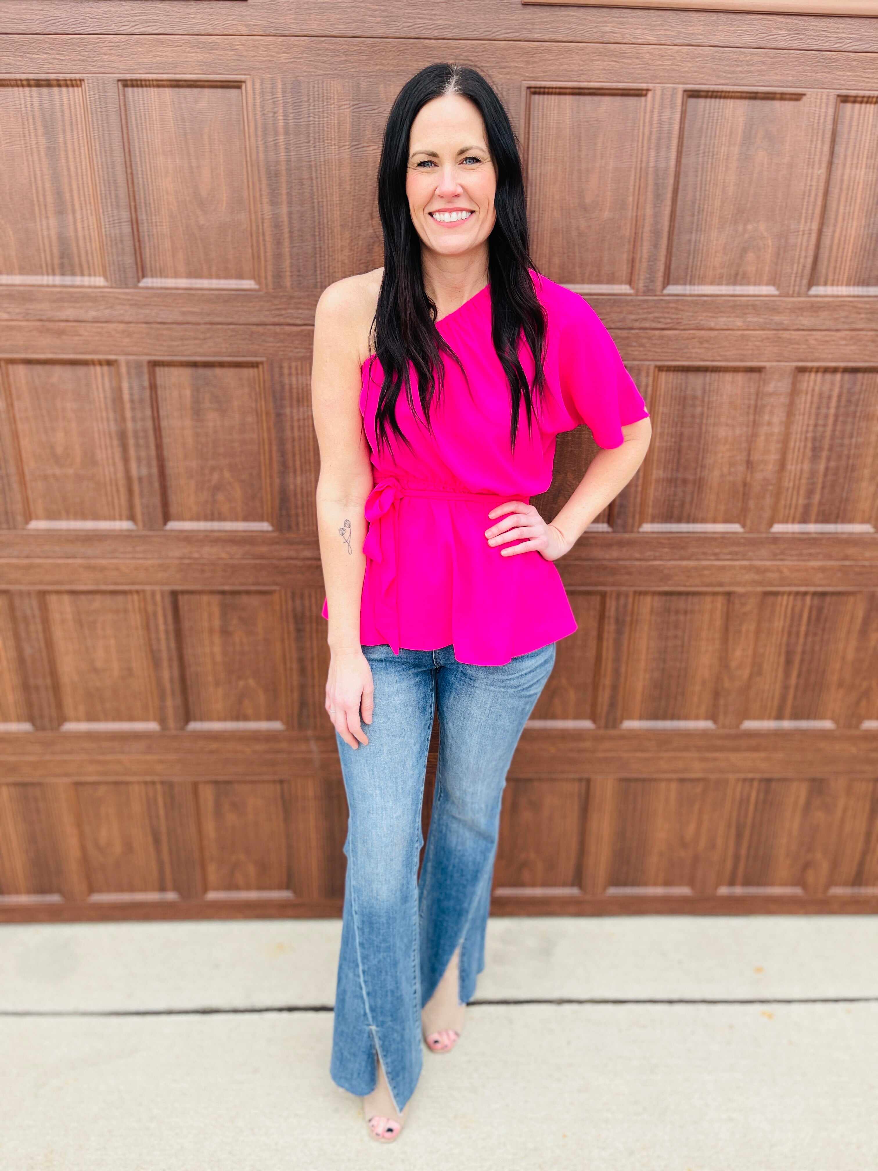 Risen Plus/Reg Hi-Rise Twist And Shout Your Love Flare Jeans