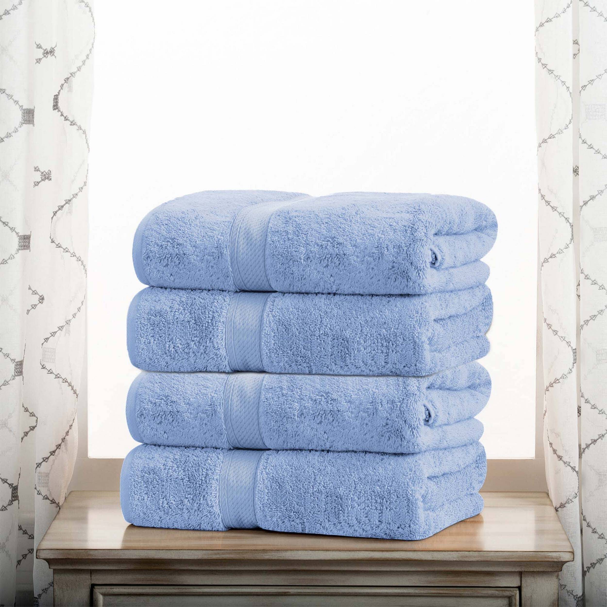 Superior Egyptian Cotton Pile Heavyweight Bath Towel Set of 4