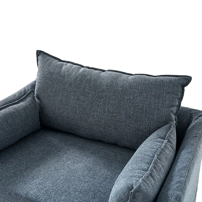 Miles Slipcovered Armchair with Large Ottoman