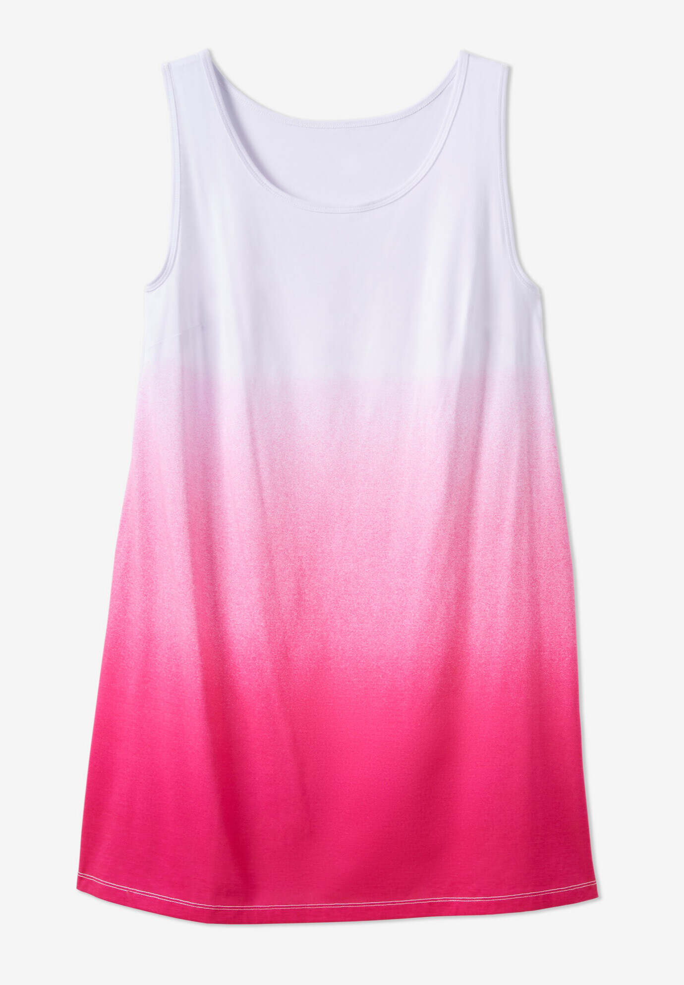 Longer-Length Dip-Dye Sleeveless Tunic