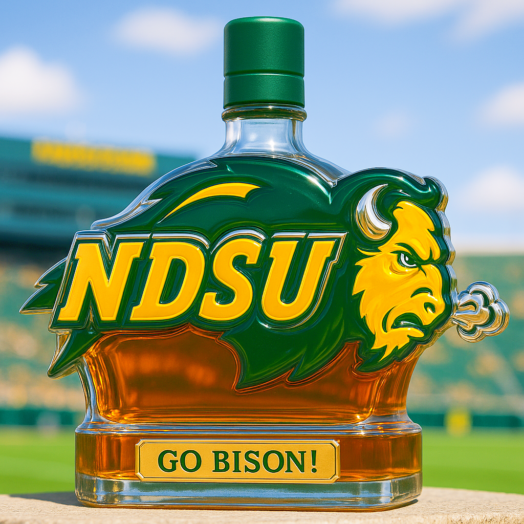 NDSU Bison Limited-Edition Whiskey Bottle