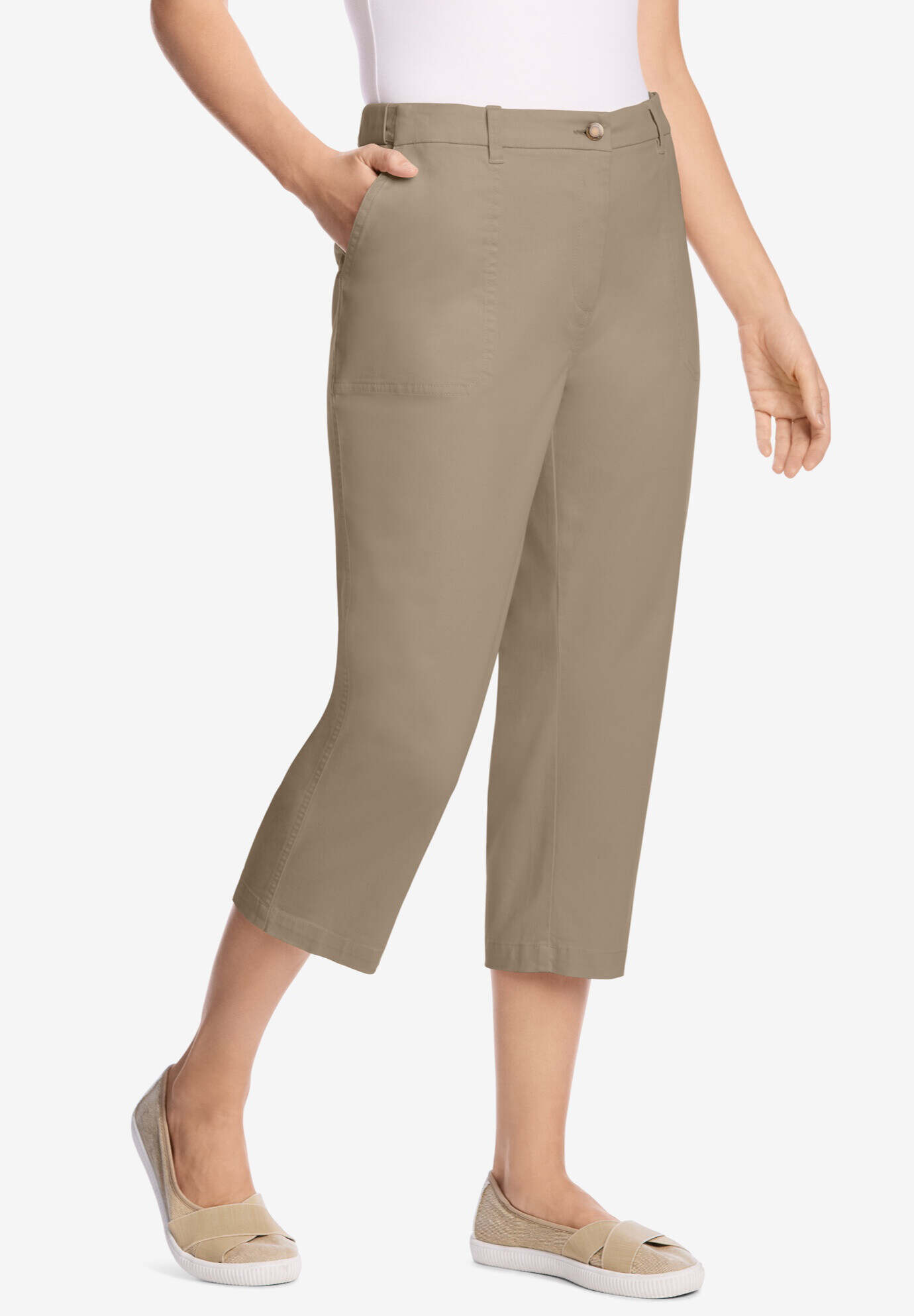 Freedom Waist Chino Capri