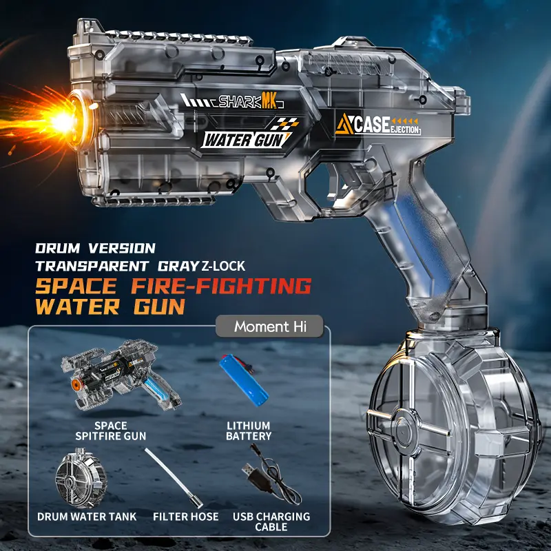 LED Electric Water Blaster with Space Energy Ring Design, High-pressure & Long-range, Large Capacit【Safe & Harmless Water Gun Toy】