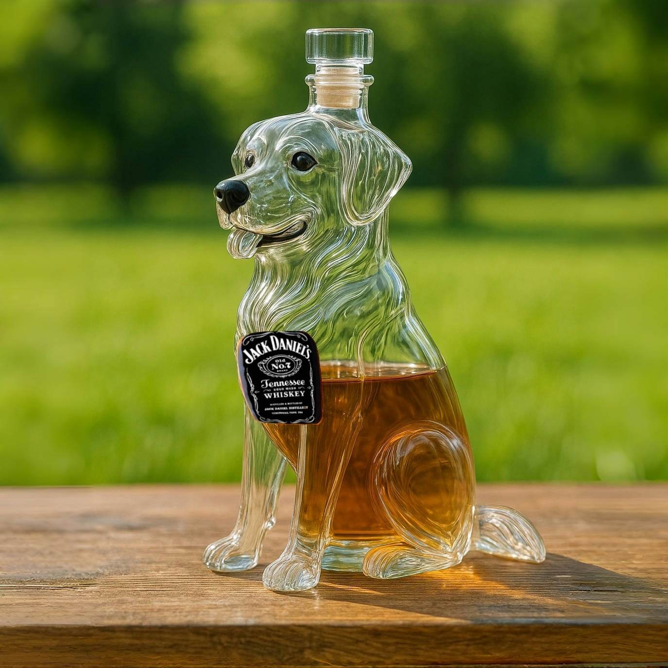 Golden Retriever Whiskey Bottle