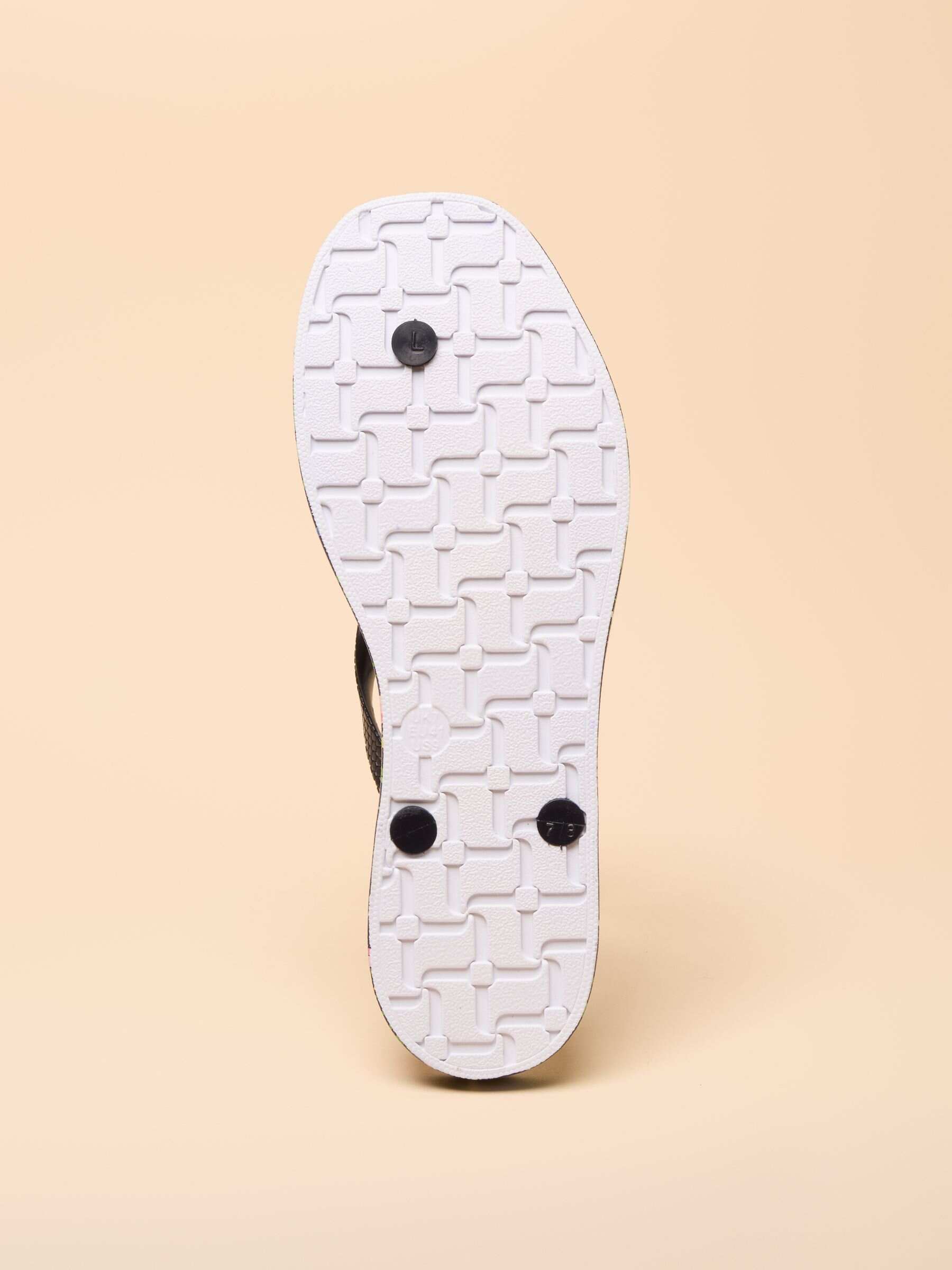 Sunvale Navy Tile Print Flip Flops