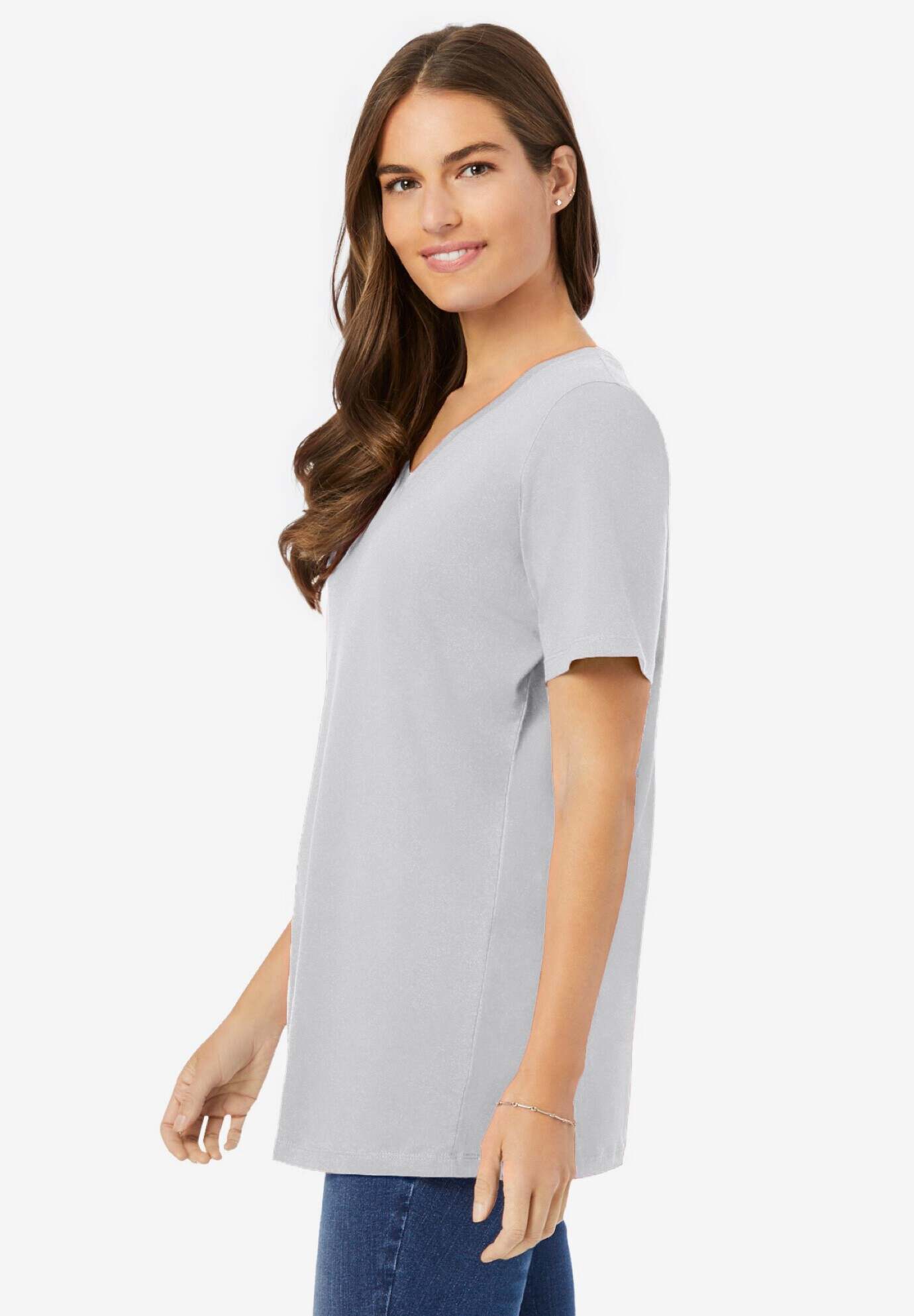 Perfect Short-Sleeve V-Neck Tee