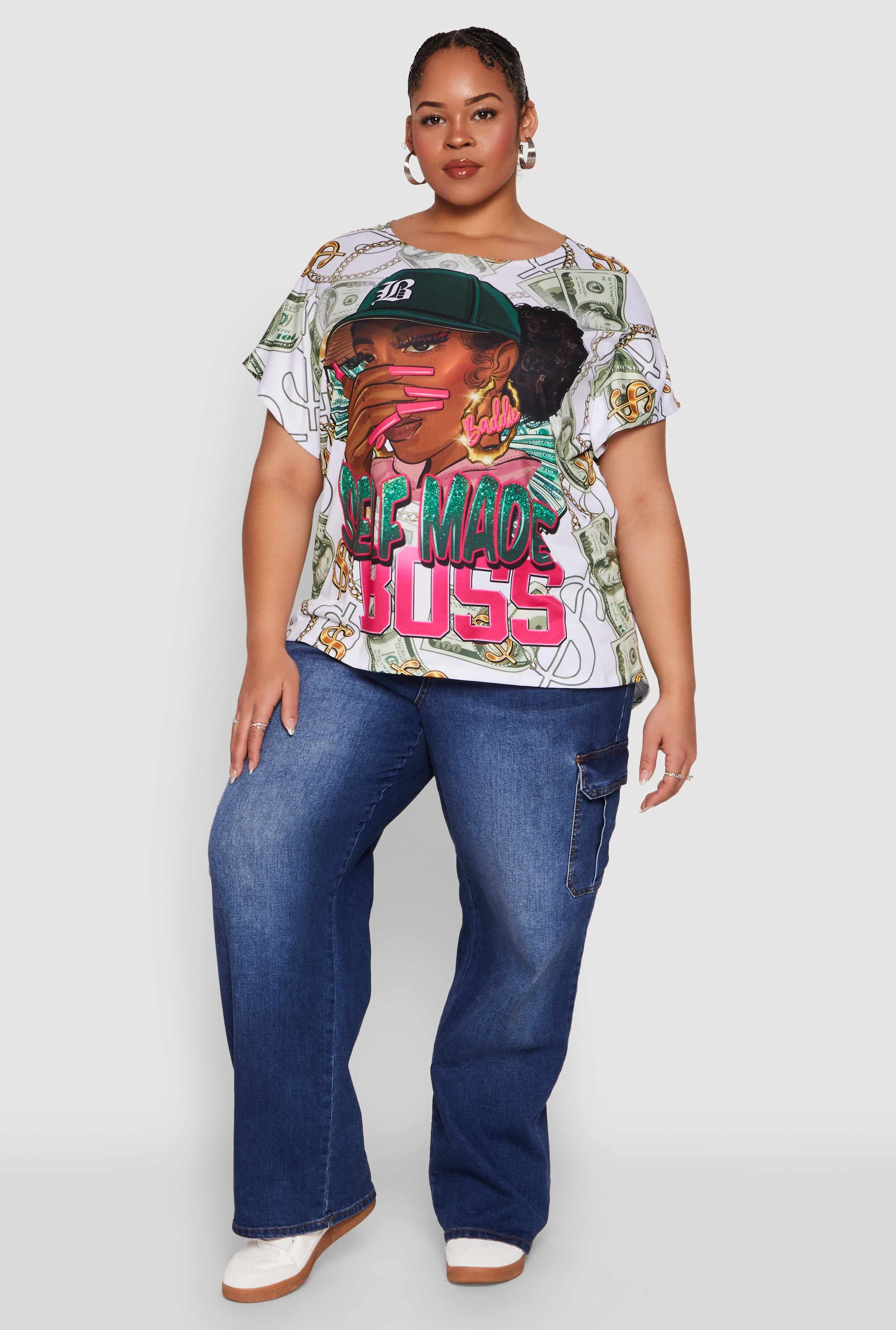 Plus Size Self Made Graphic Tee
