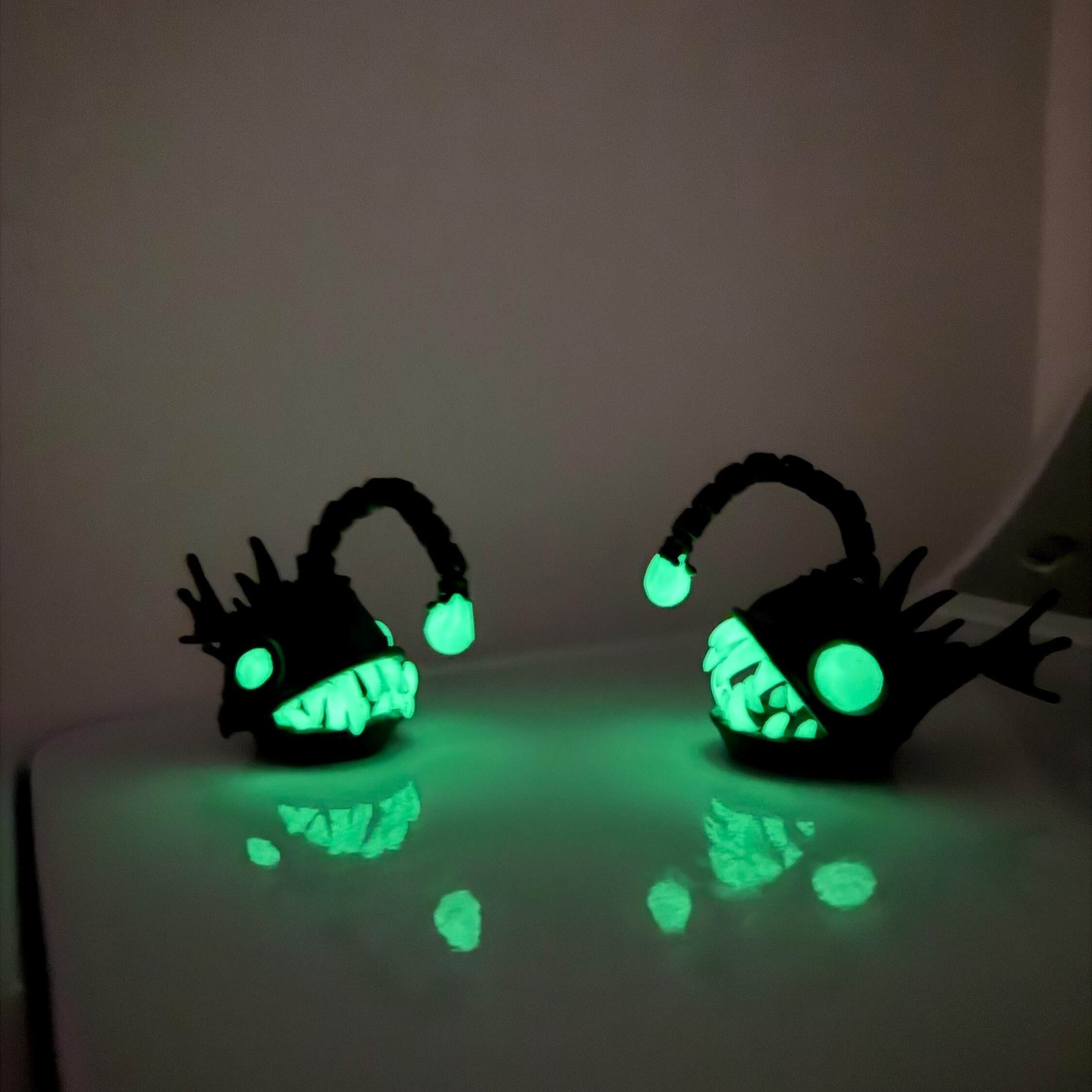 Black Seadevil Anglerfish -Glow in Dark