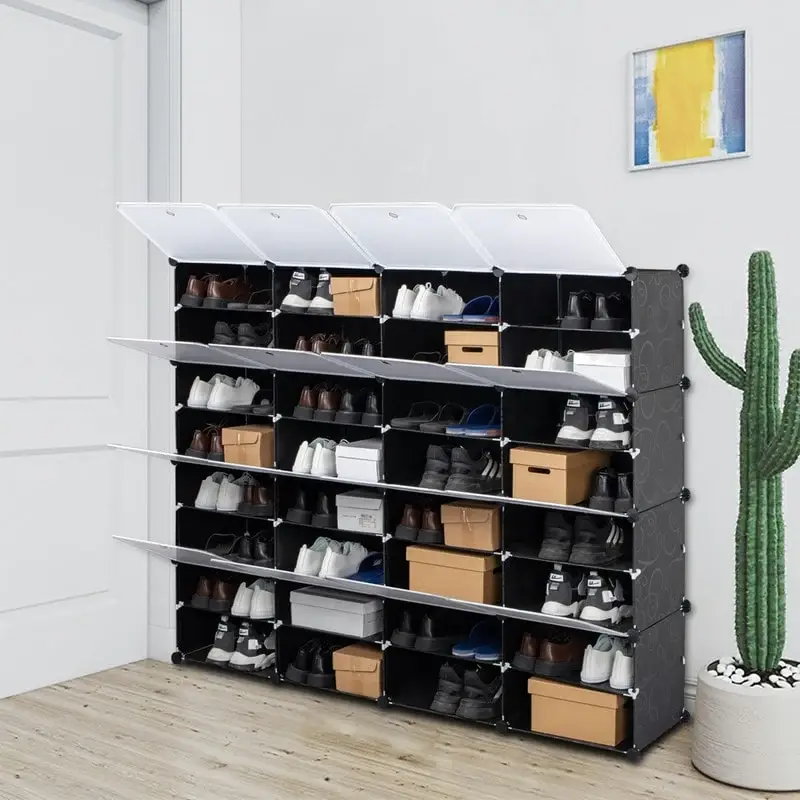 Portable Shoe Rack Organizer 66-72 Pair Tower Shelf Storage Cabinet