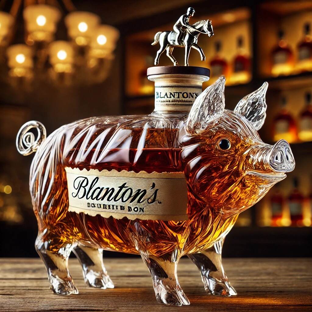 Pig Whiskey Bottle