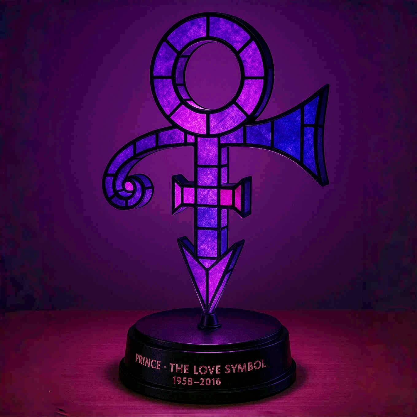 Prince Love Symbol Stained Glass Lamp