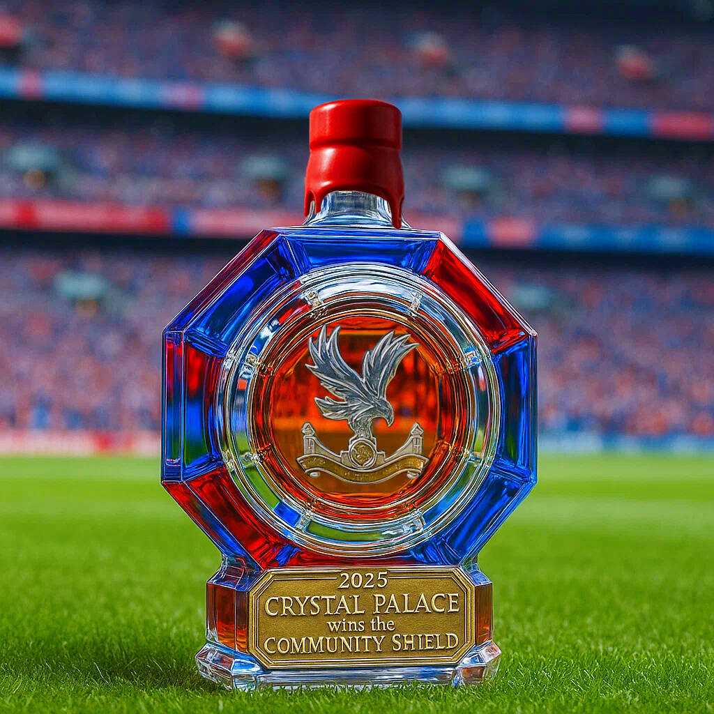 2025 Community Shield Champions Crystal Palace Whisky Bottle