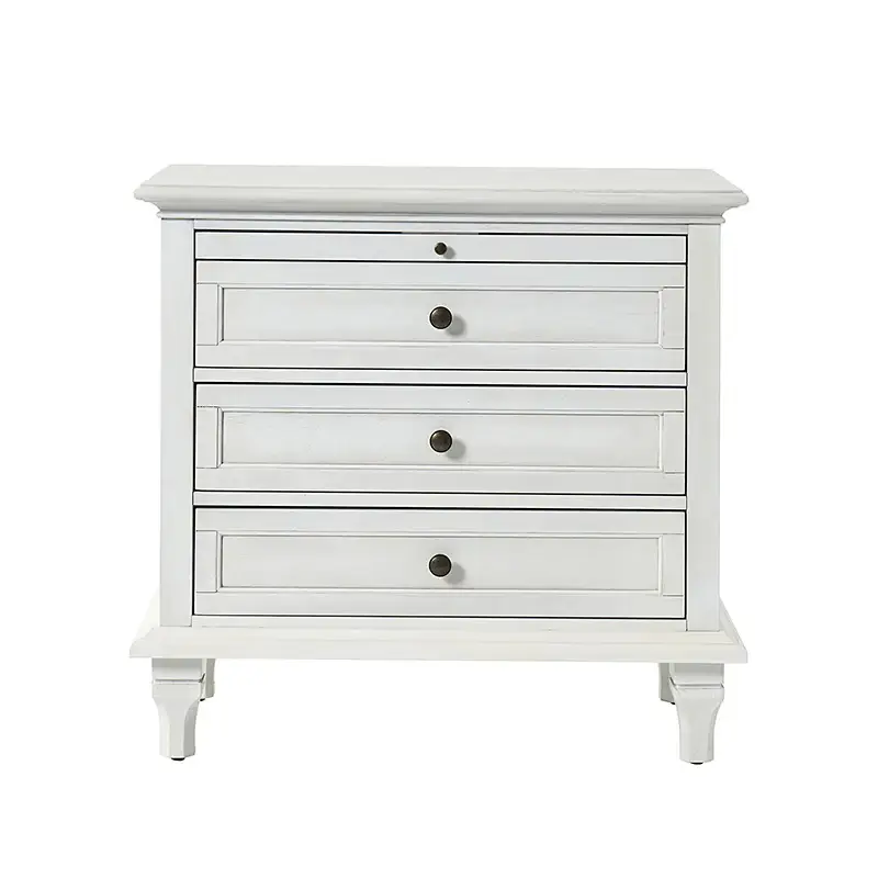 Galatea 3 - Drawer Nightstand Chest with Built-In Outlets