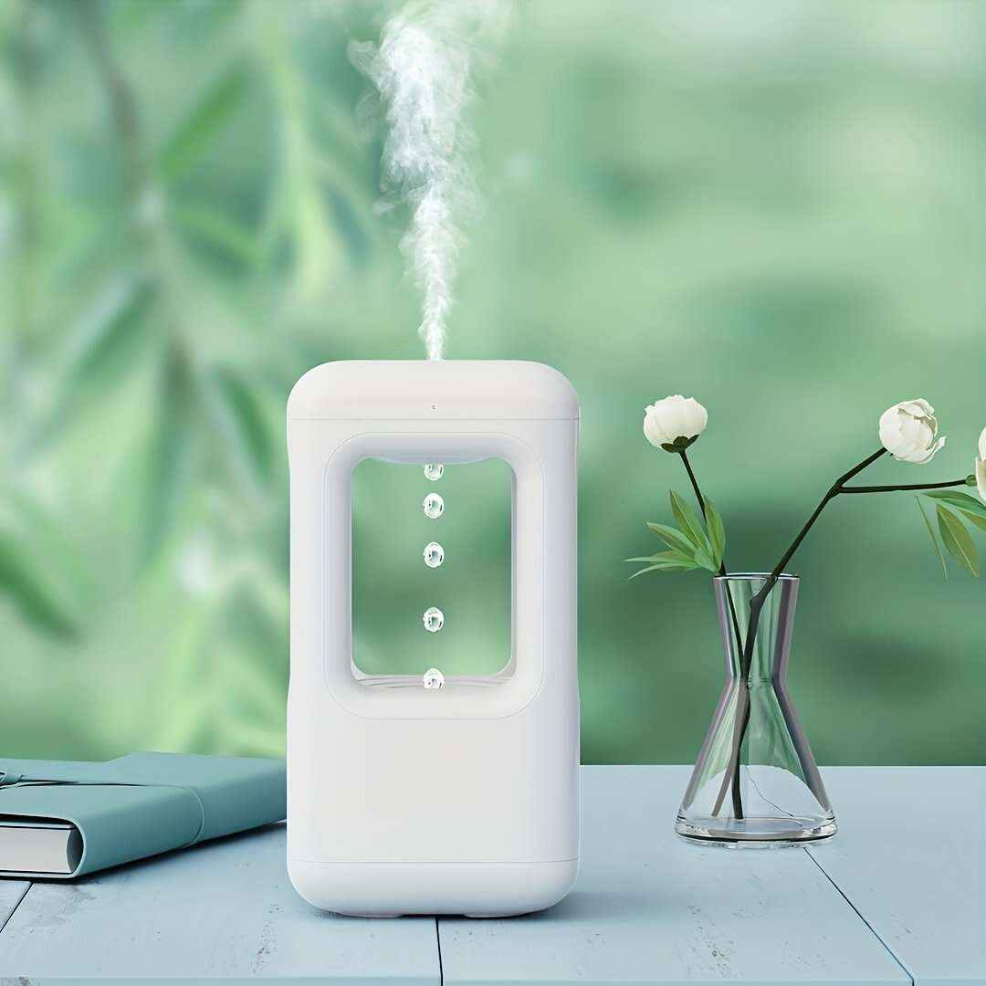1Pc Anti-Gravity Humidifier With Small Night Light Room Air Humidifier Aromatic Essential Oil Diffuser Drop Humidifier For Bedroom Schools