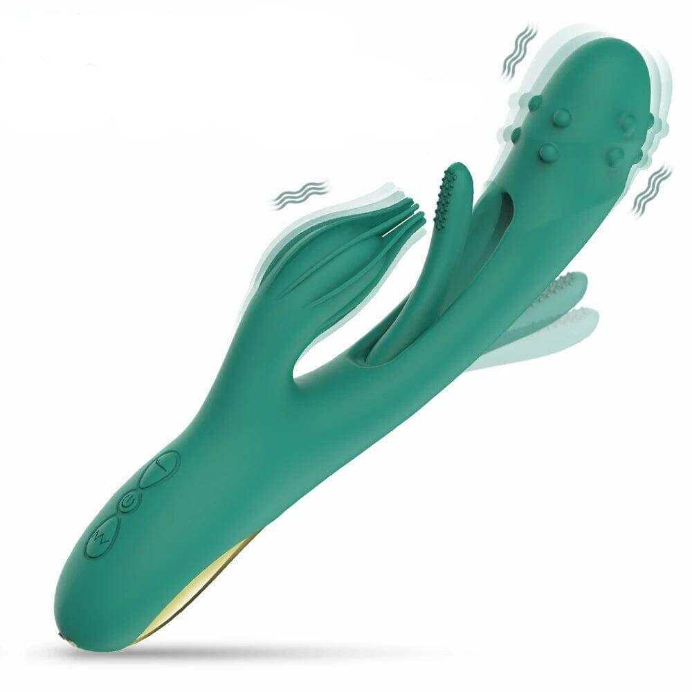PASSION PULSE ADULT 2 In 1 Green Power Rabbit Vibrator