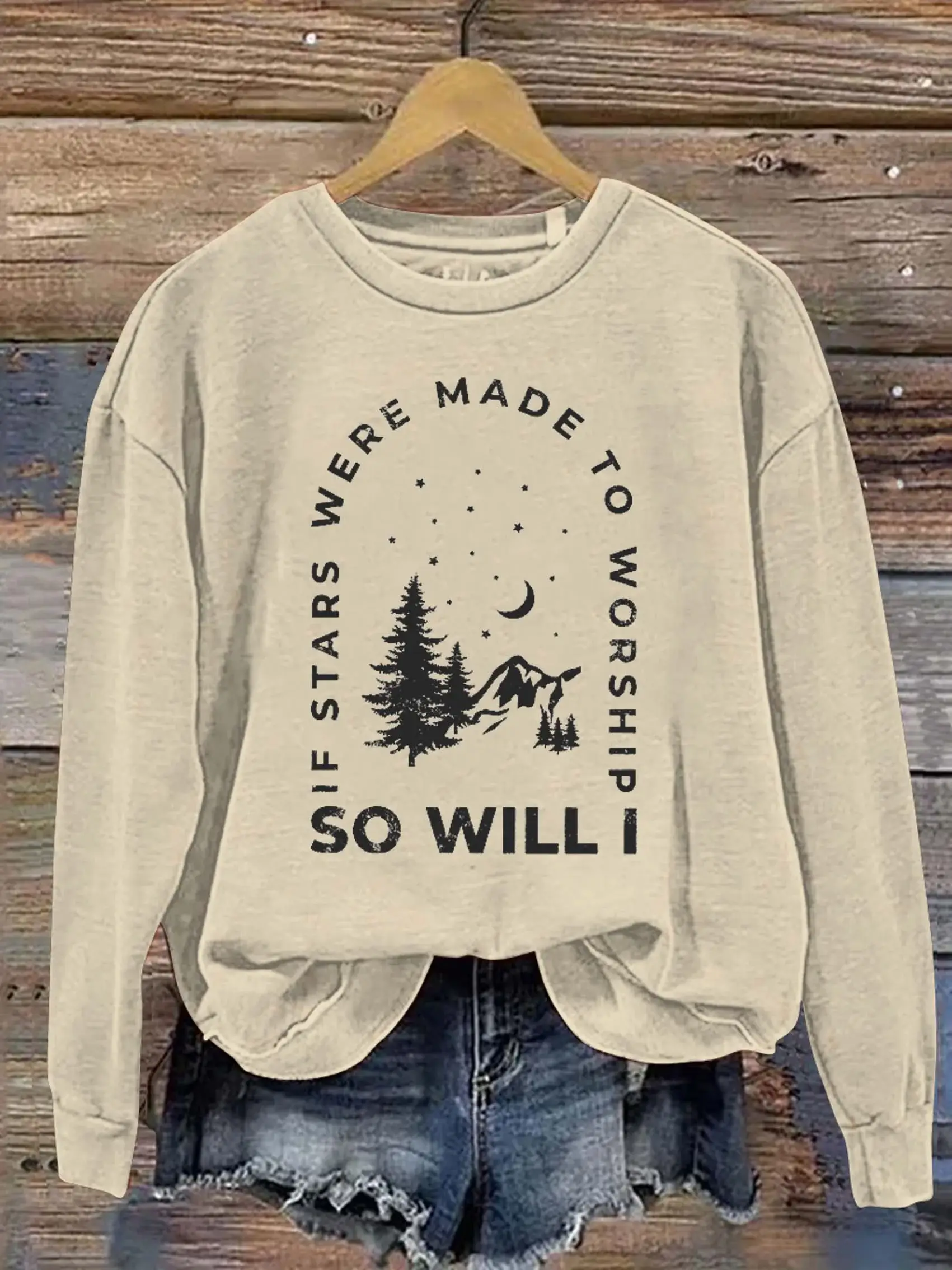 If Stars Were Made to Worship So Will I Casual Sweatshirt