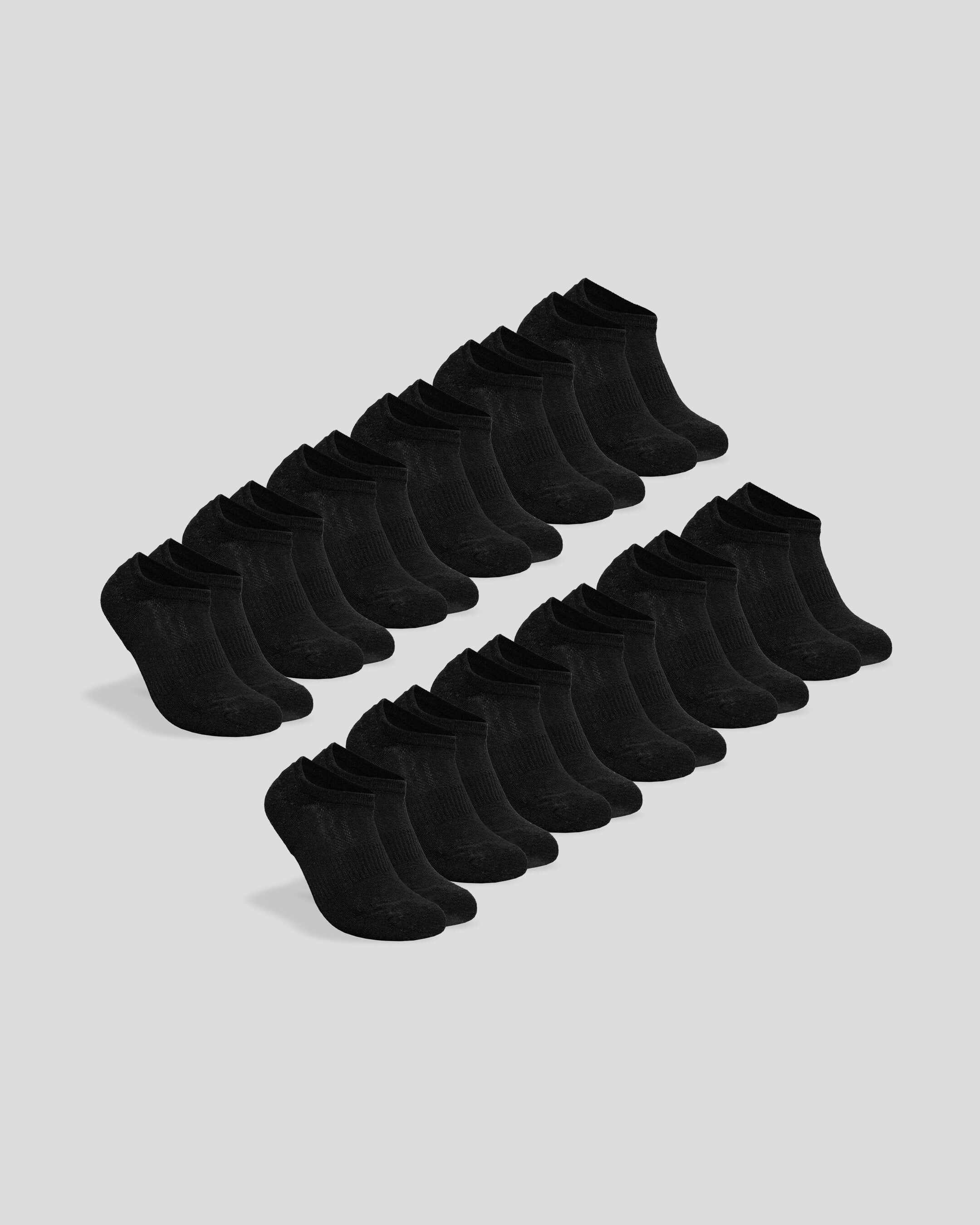 Black No Show Socks 12-Pack 2.0