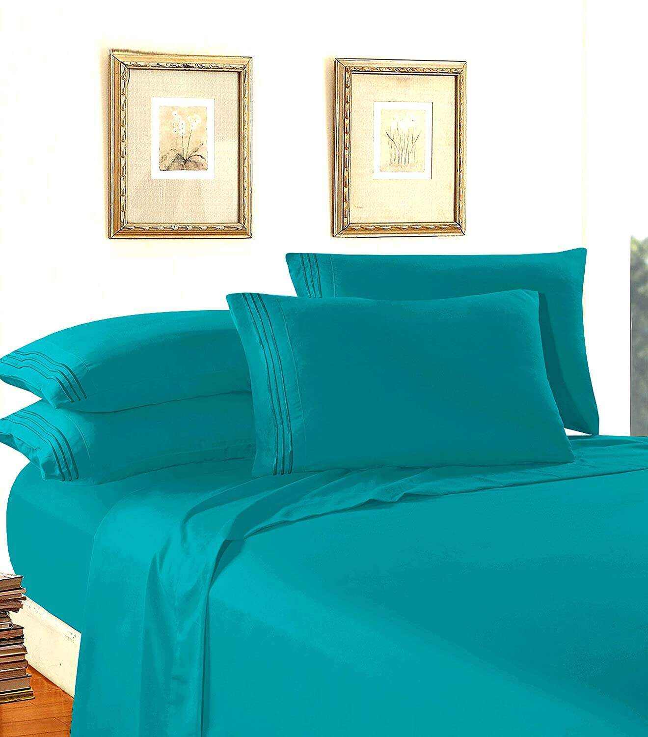 Luxury Soft 1500 Thread Count Egyptian 4 pcs Premium Quality Wrinkle Resistant Coziest Bedding Set Deep Pockets Queen
