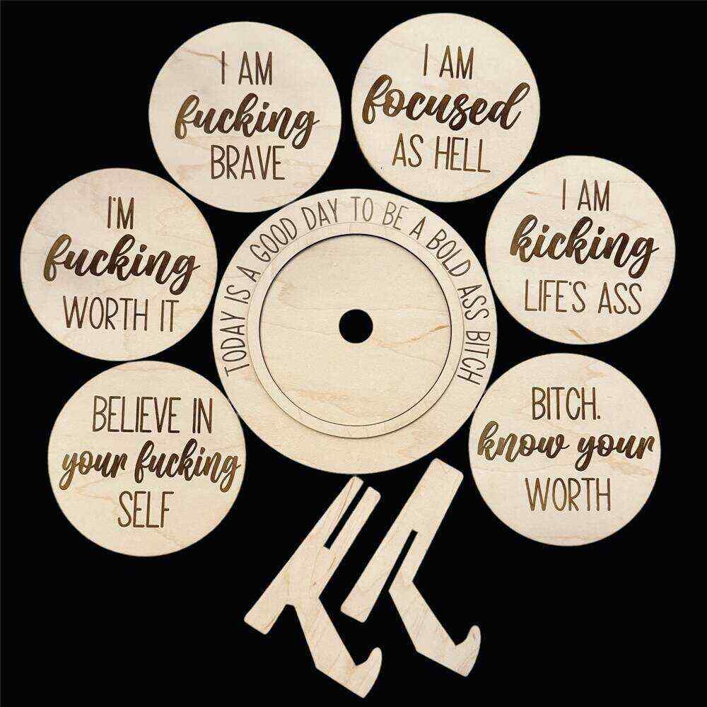 Sweary affirmations sign with Interchangeable