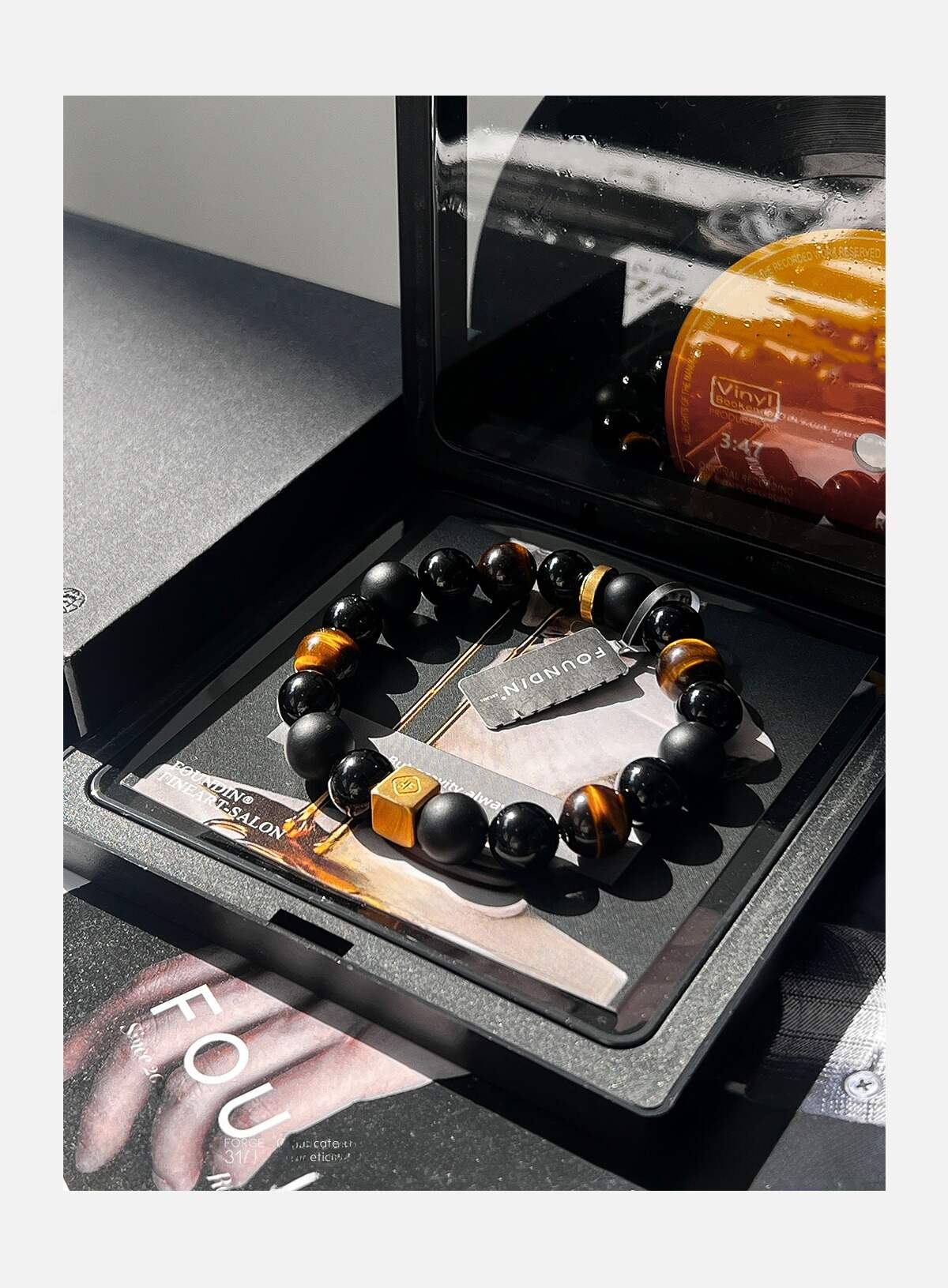 Obsidian and Agate Energy Bracelet