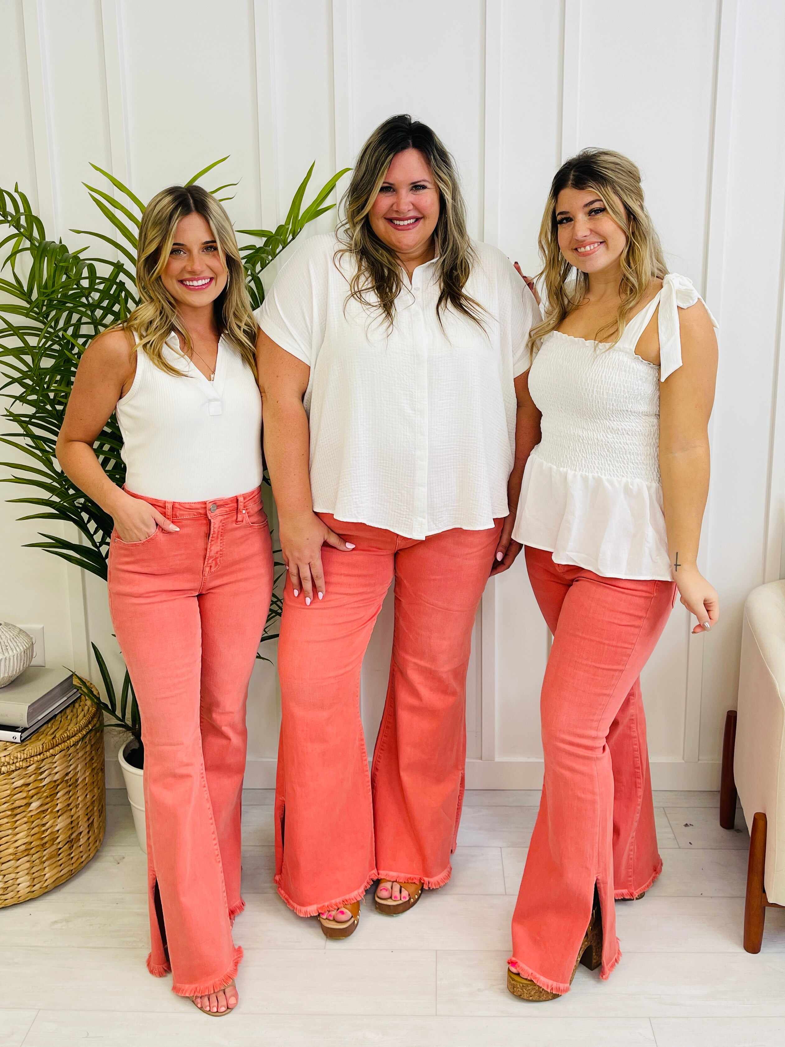 Risen REG/CURVY You're a Peach Flare Jeans