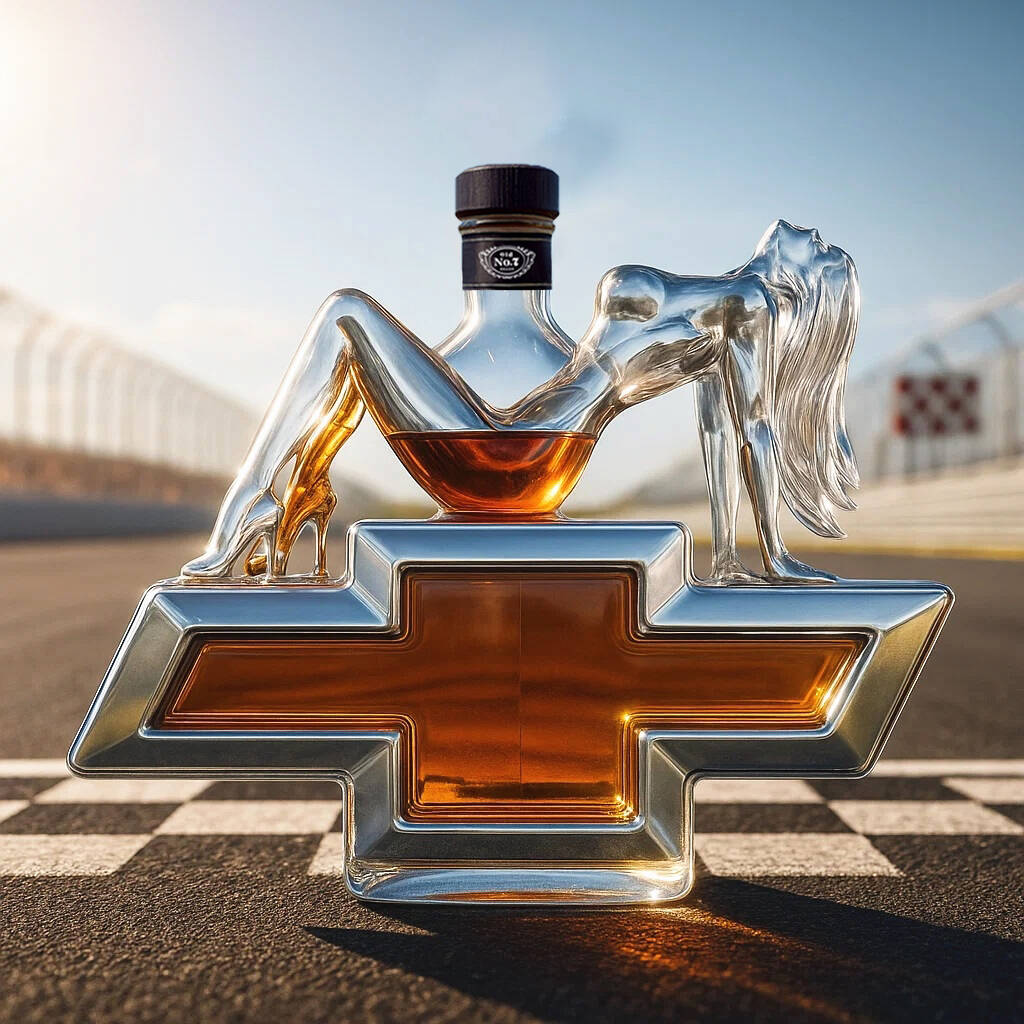 Chevrolet＆Beauty Whiskey Bottle