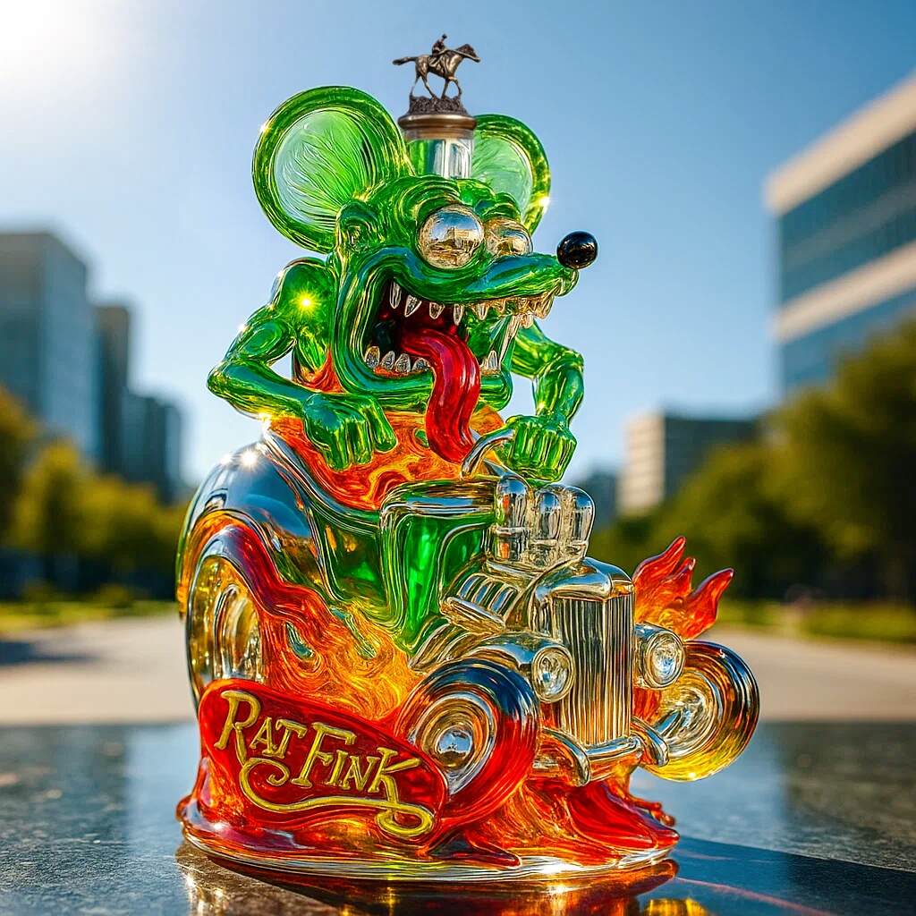 Rat Fink Whiskey Bottle