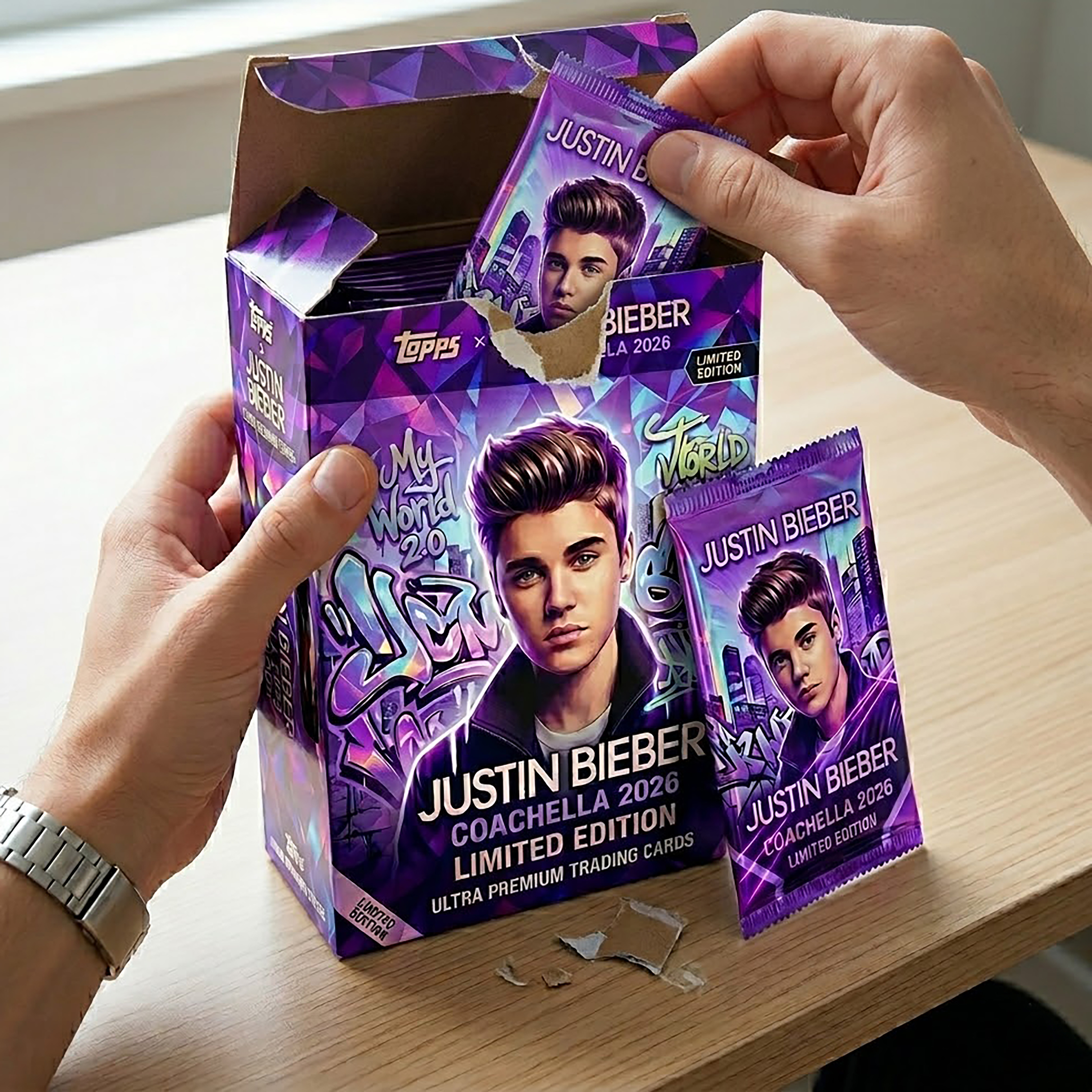 💜 Justin Bieber Coachella 2026 Topps Cards!🎤
