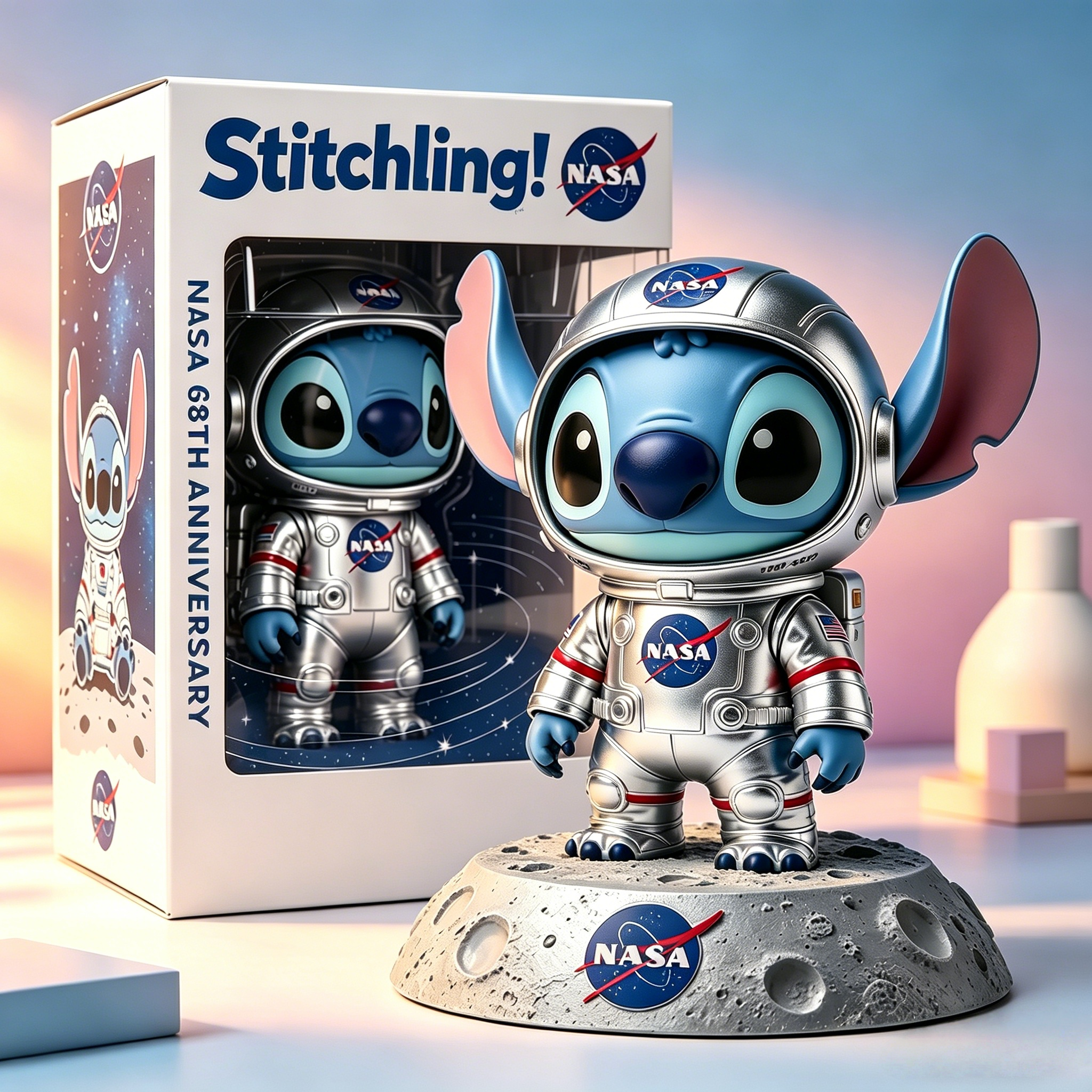 🌌 NASA x Stitch: 68th Anniversary Astronaut Figure – Ohana Among the Stars 🚀