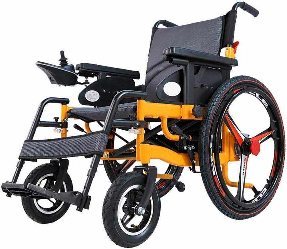 Wheelchairs Walking Aaid Electric Portable Folding Wheelchair Foldable Power Compact Mobility Aid Wheel Chair Lightweight Portable Medical Scooter