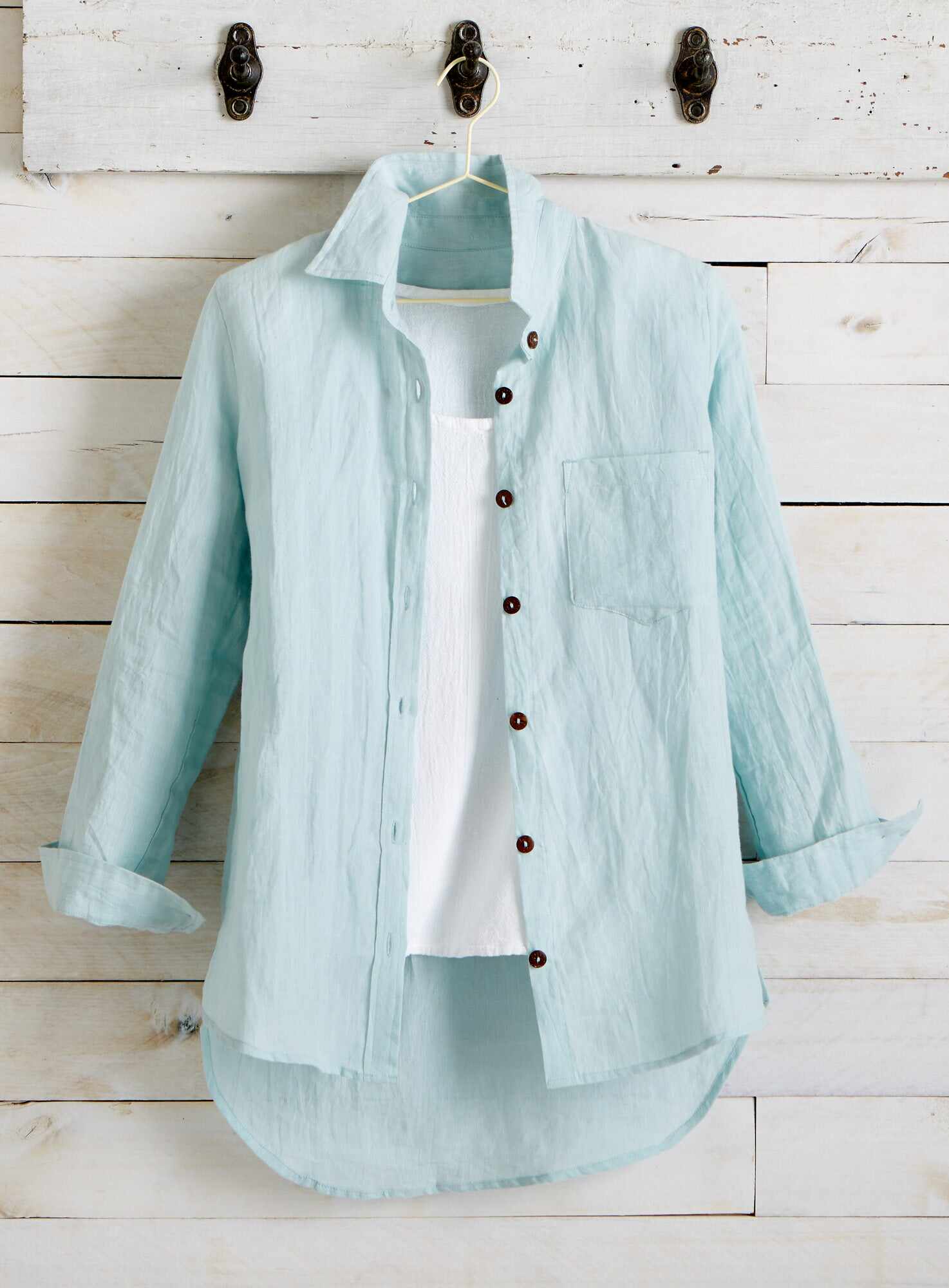 Algarve European Linen Long-sleeve Shirt