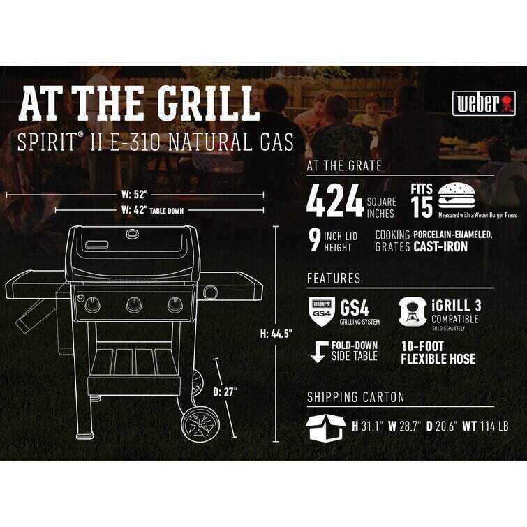 Spirit II E-310 Gas Grill (Liquid Propane)