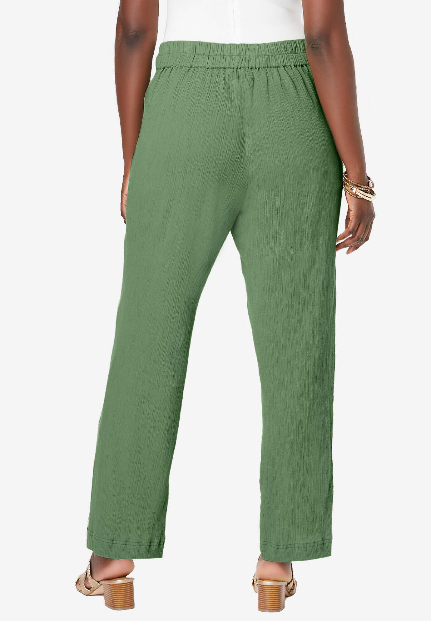 Wide Leg Gauze Pant
