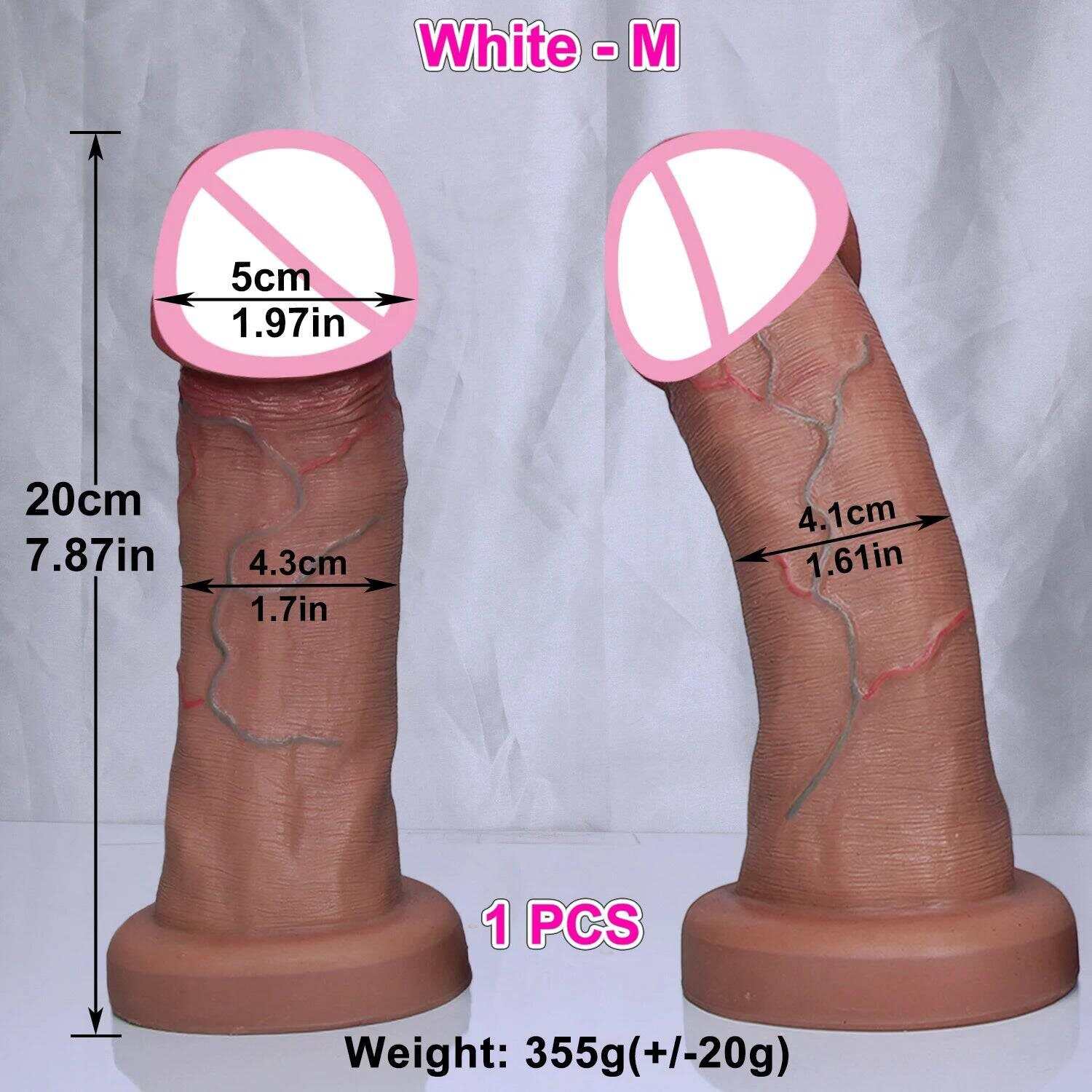 Huge Soft Realistic Dildo with Suction Cup - Double-Layer Design