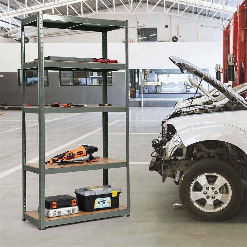 72 Inch 5-Shelf Steel Garage Storage Rack Display Stand with Adjustable Shelves